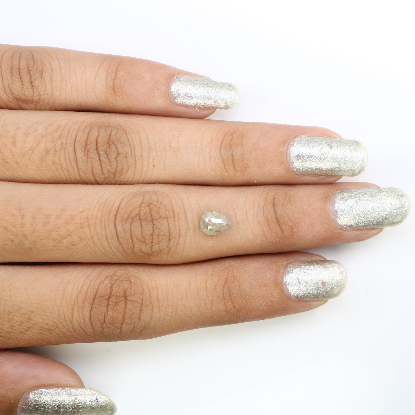 0.66 CT Natural Grey Pear Shaped Loose Diamond for Engagement Ring - Unique Gemstone for Custom Bridal Jewelry Designs - JayKrishna Diamond