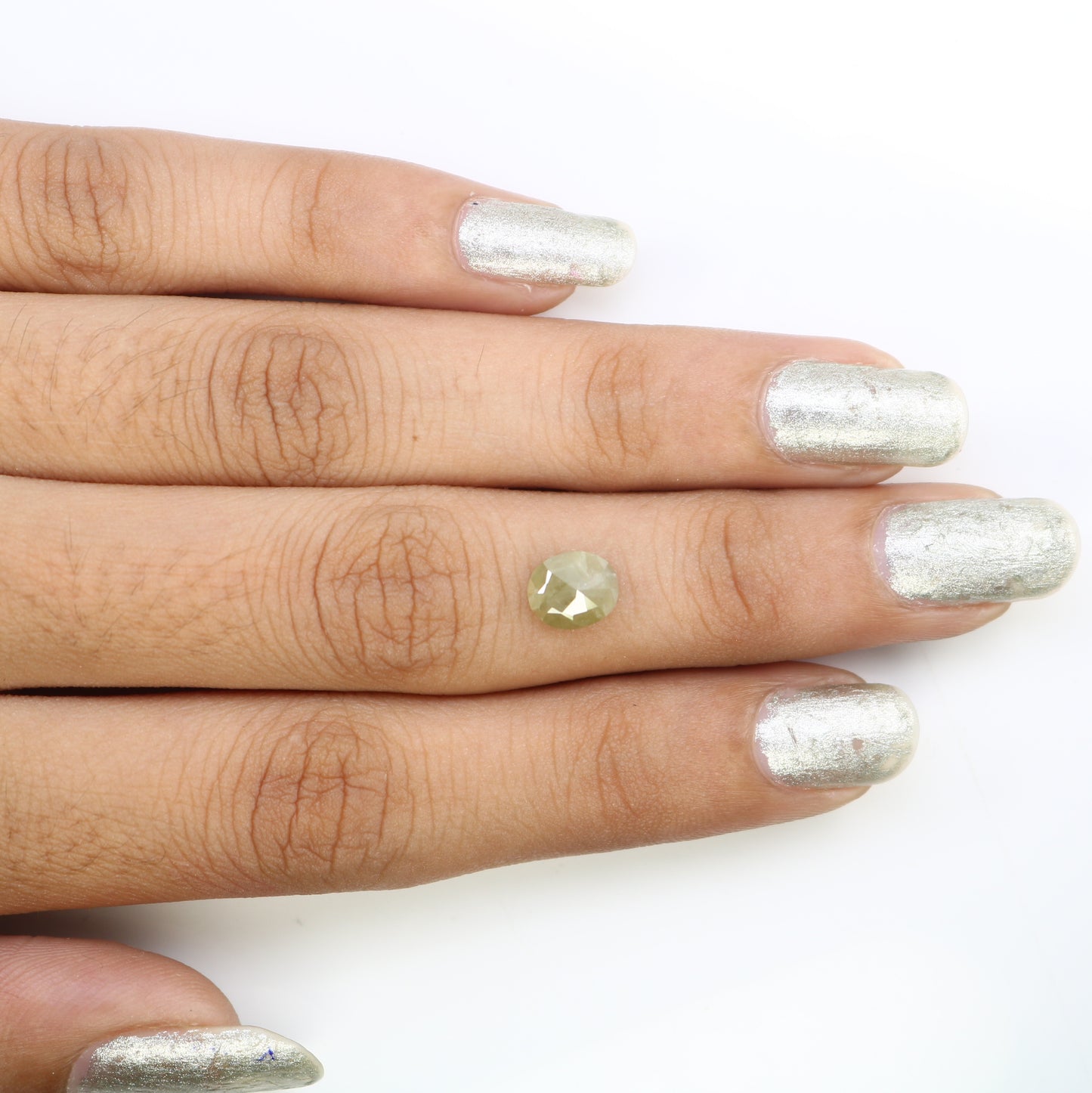 1.34 CT Oval Cut Green Loose Natural Diamond For Engagement Ring - JayKrishna Diamond