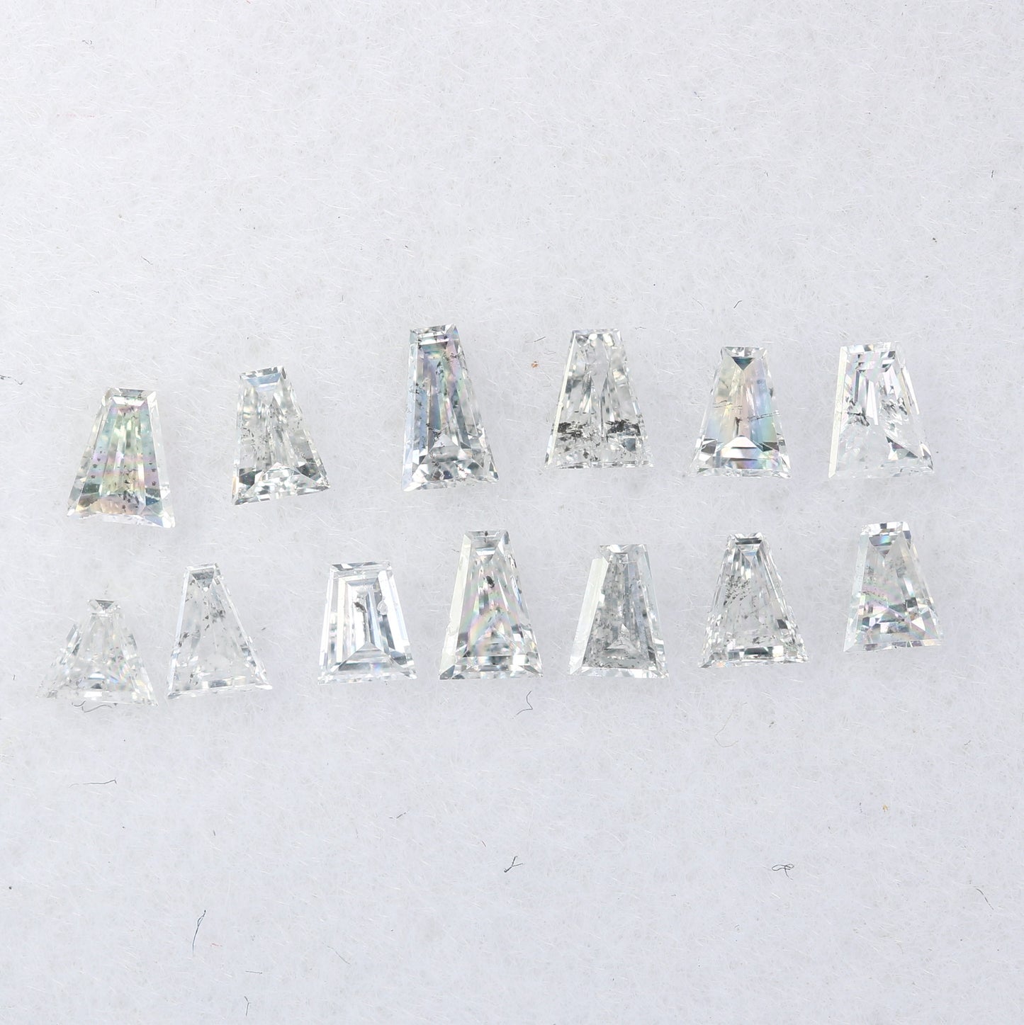 0.50 CT Salt and Pepper Tapered Shape Diamond For Engagement Ring - JayKrishna Diamond