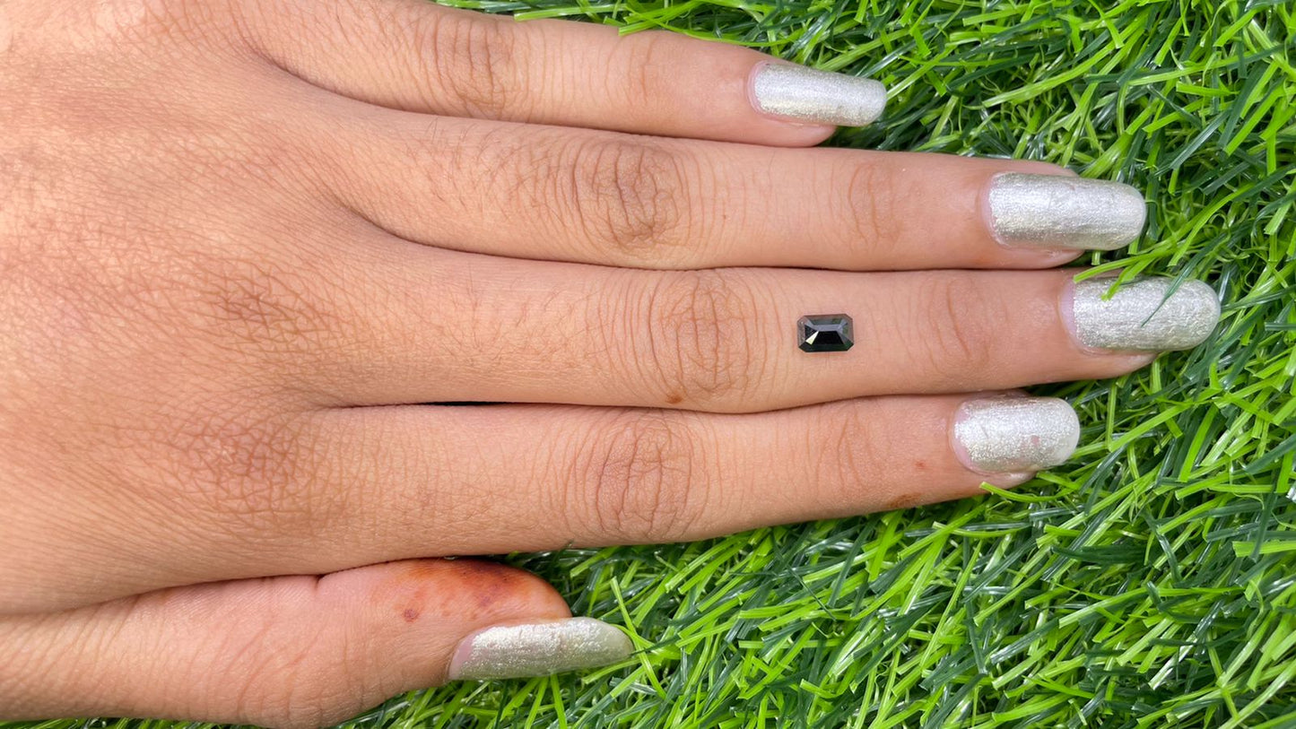 0.50 CT Loose Black Emerald Shape Diamond For Engagement Ring - JayKrishna Diamond