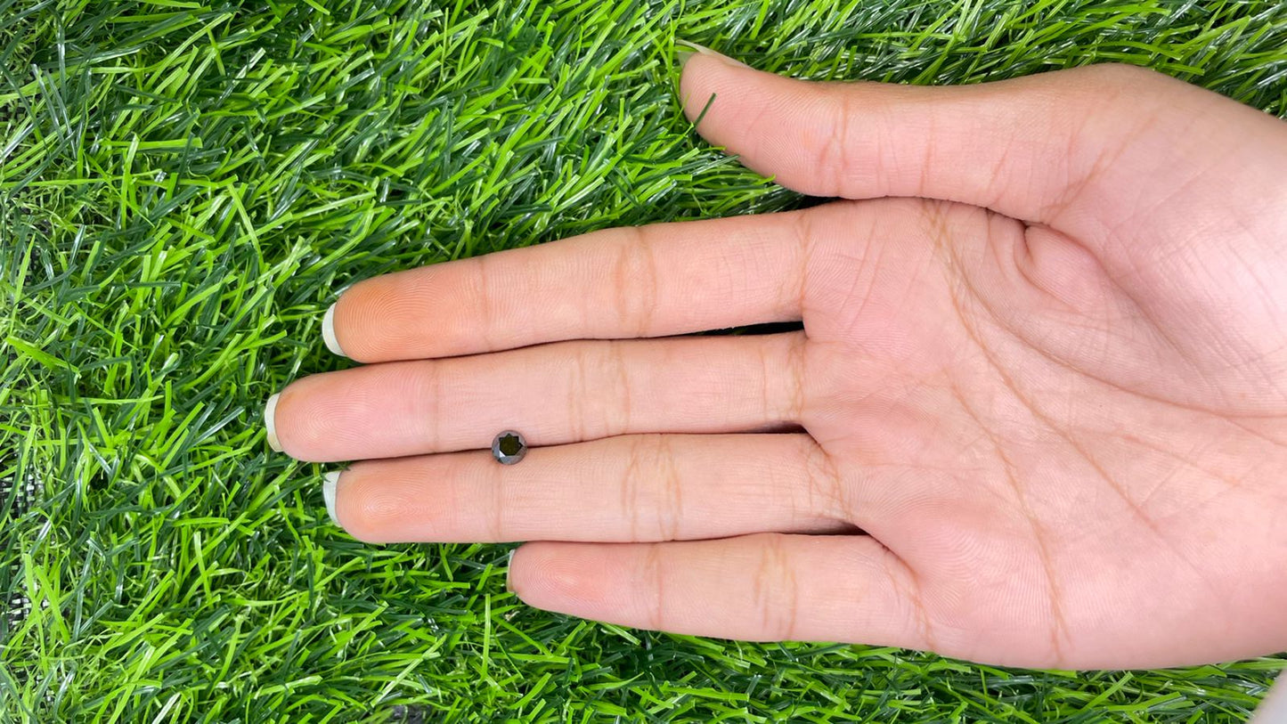 0.72 CT 5.10 MM Natural Round Brilliant Cut Black Loose Diamond For Wedding Ring - JayKrishna Diamond