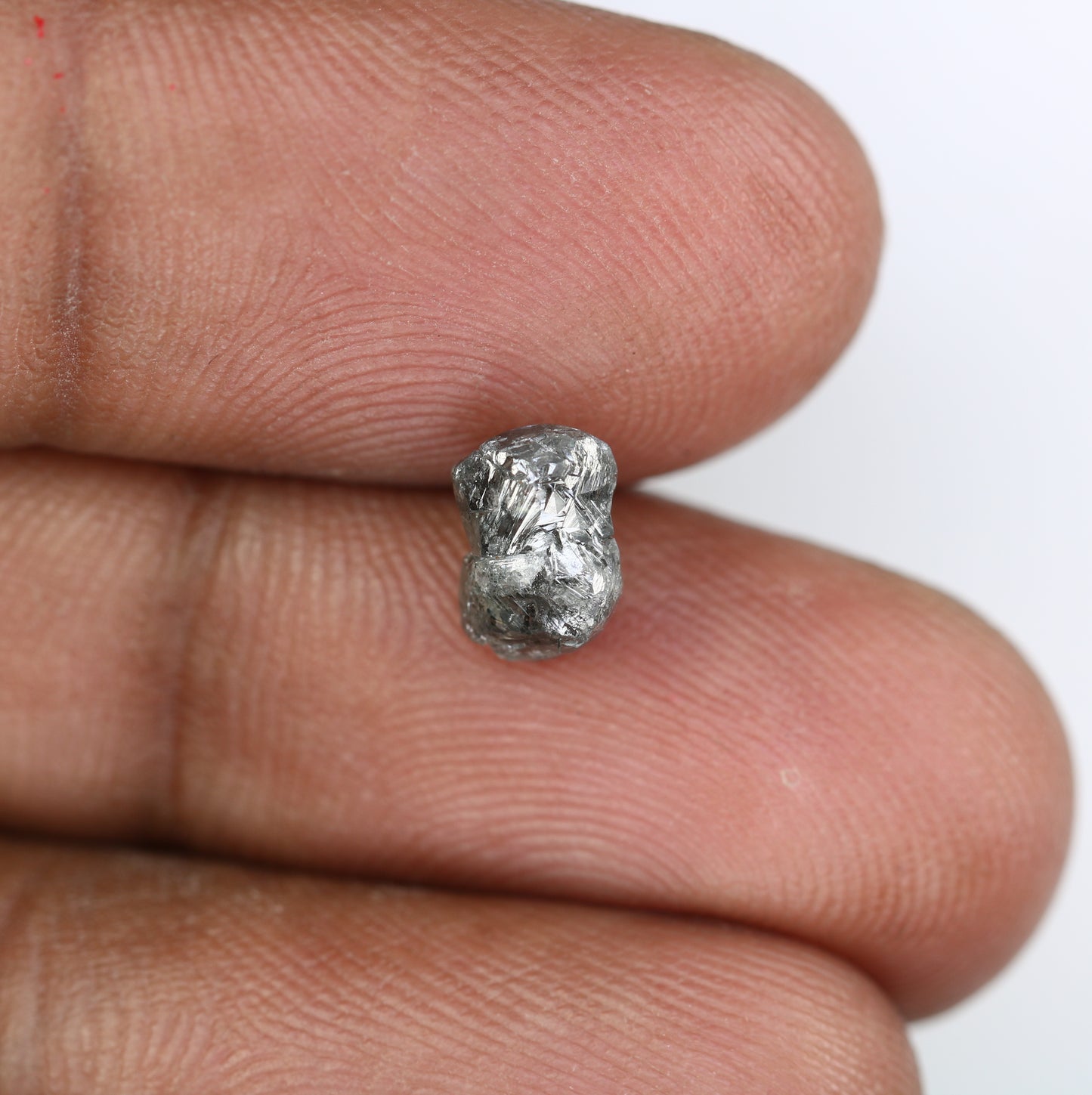 2.04 CT Raw Salt And Pepper Irregular Cut Rough Diamond For Engagement Ring - JayKrishna Diamond
