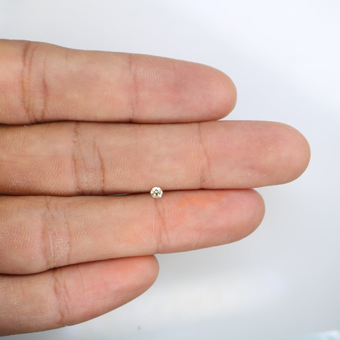 0.09 CT Natural Light Yellow Round Brilliant Cut Salt and Pepper Diamond for Custom Engagement Rings & Unique Jewelry - JayKrishna Diamond