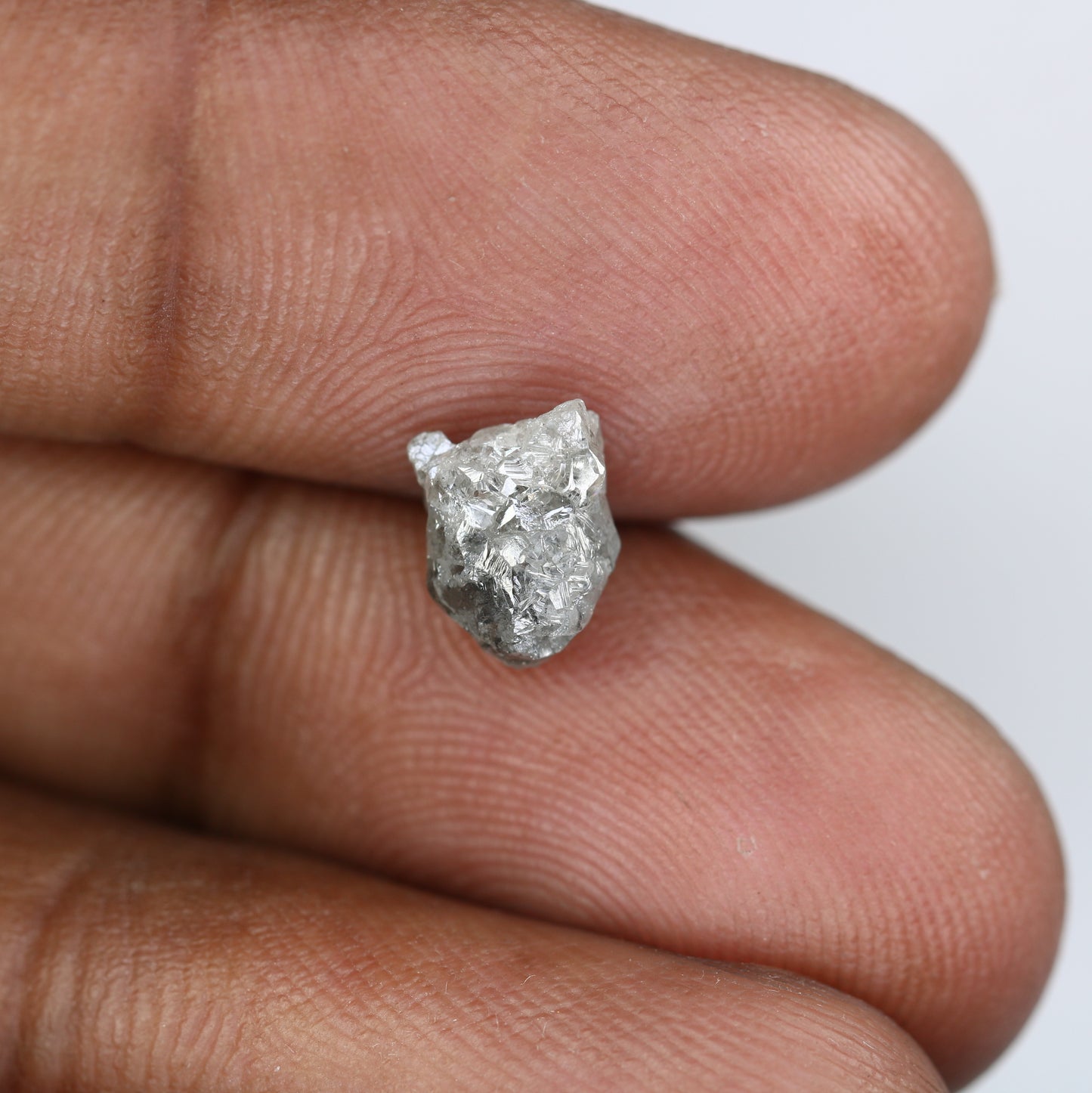 2.33 CT Raw Salt And Pepper Rough Uncut Diamond For Engagement Ring - JayKrishna Diamond