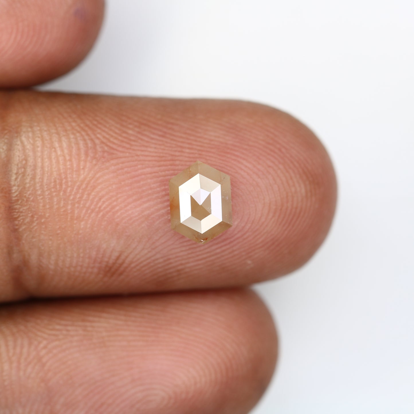 0.91 Carat Elongated Hexagon Shaped Natural Grey Diamond Ring - JayKrishna Diamond