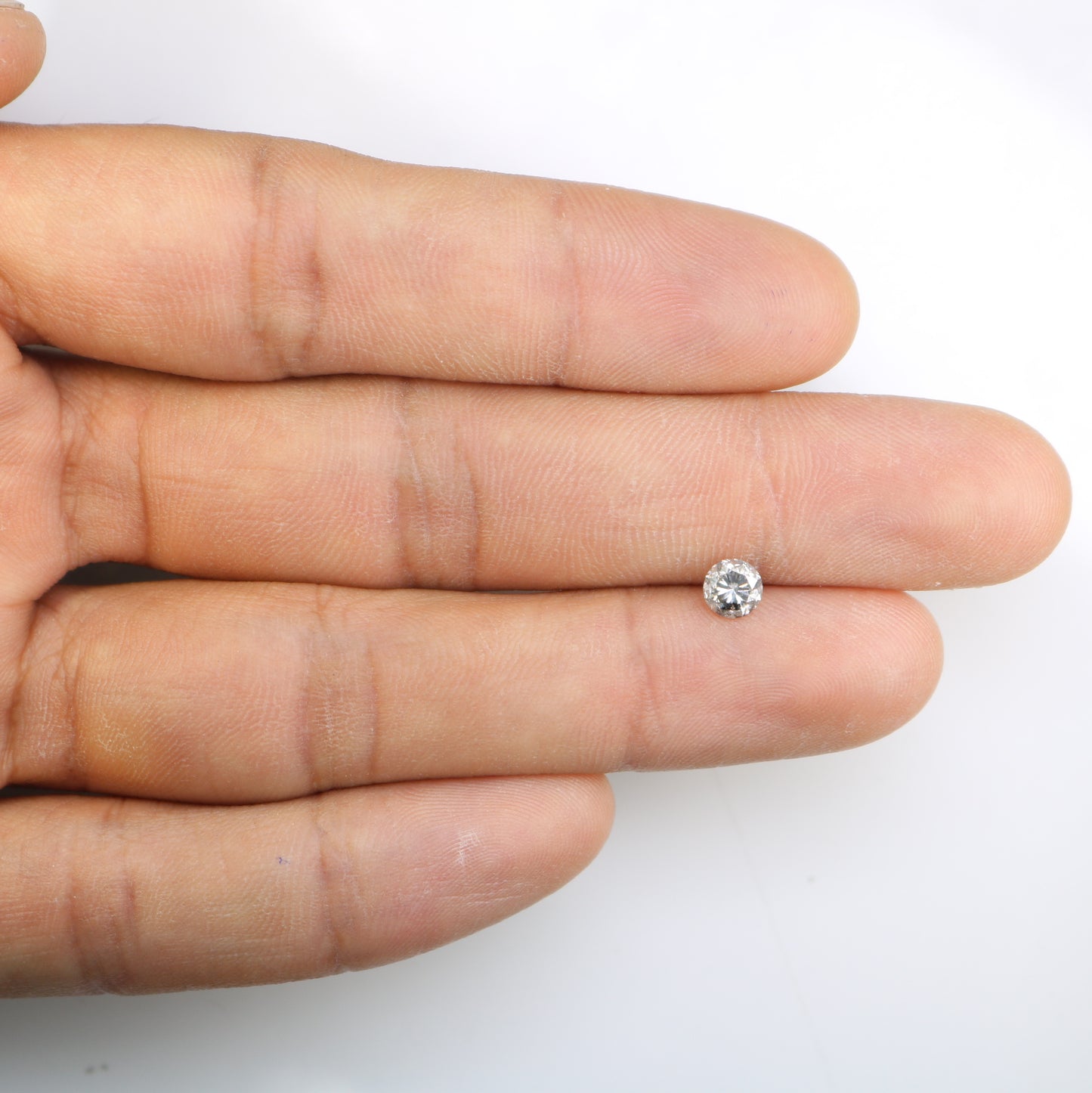 0.67 Carat Salt and Pepper Round Brilliant Cut Loose Diamond for Wedding Ring - Unique Gemstone for Custom Bridal Jewelry Designs - JayKrishna Diamond