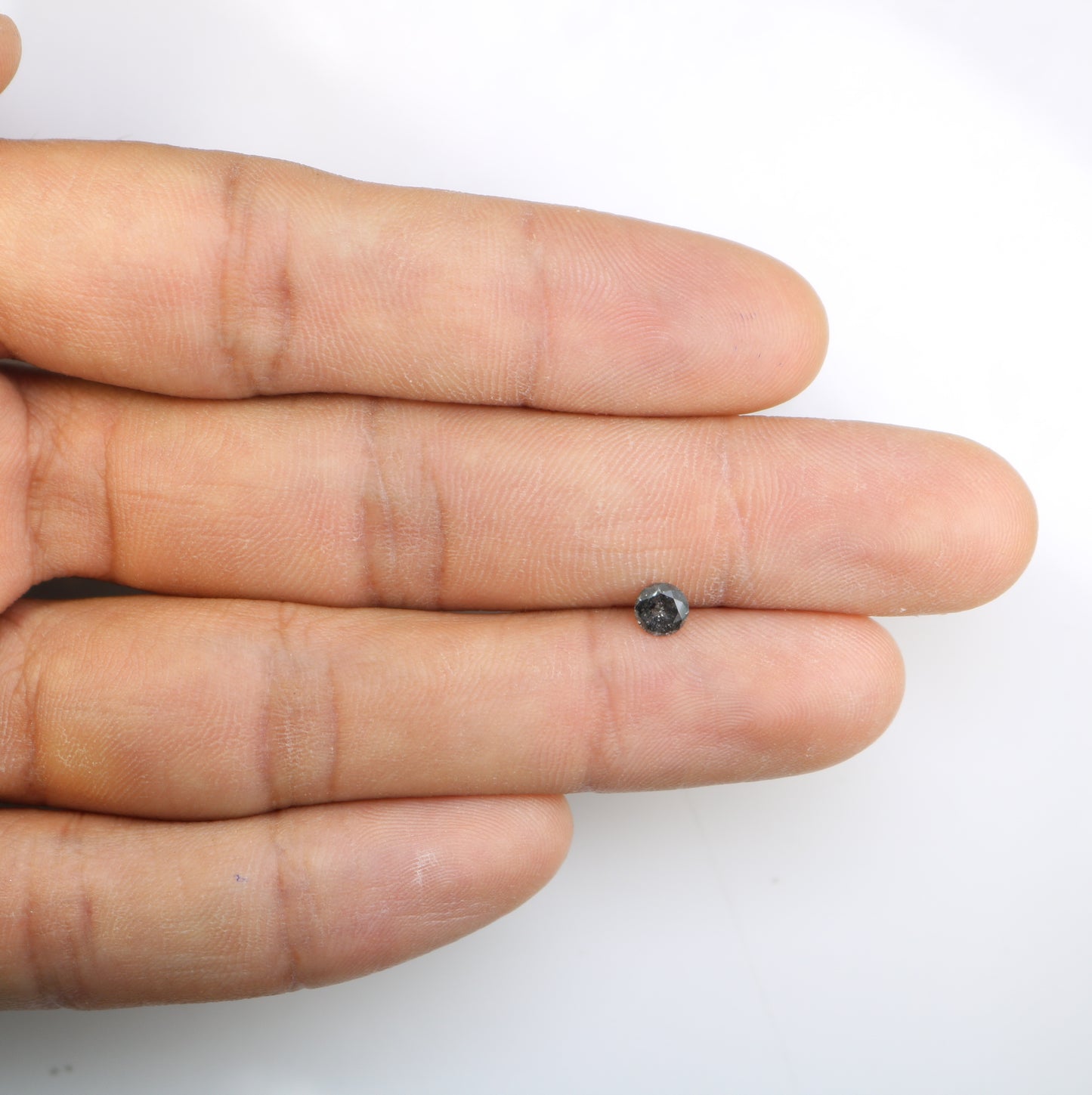 Unique 0.37 CT Salt & Pepper Round Brilliant Cut Diamond | Perfect for Wedding Rings - JayKrishna Diamond