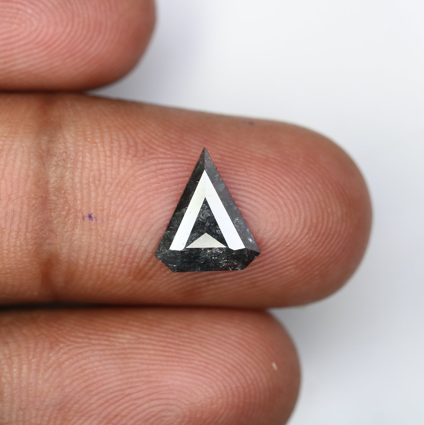 1.20 CT Diamond Cut Salt And Pepper Diamond For Engagement Ring - JayKrishna Diamond