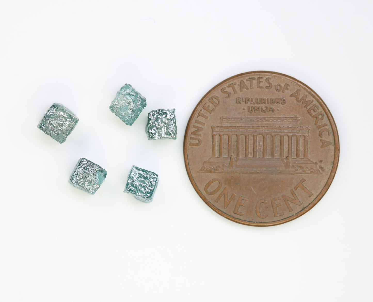 3.64 CT Blue Rough Uncut Cube Raw Diamond For Engagement Ring - JayKrishna Diamond