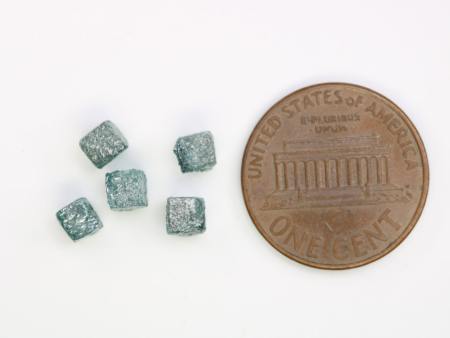 3.90 CT Blue Rough Raw Cube Diamond For Engagement Ring - JayKrishna Diamond