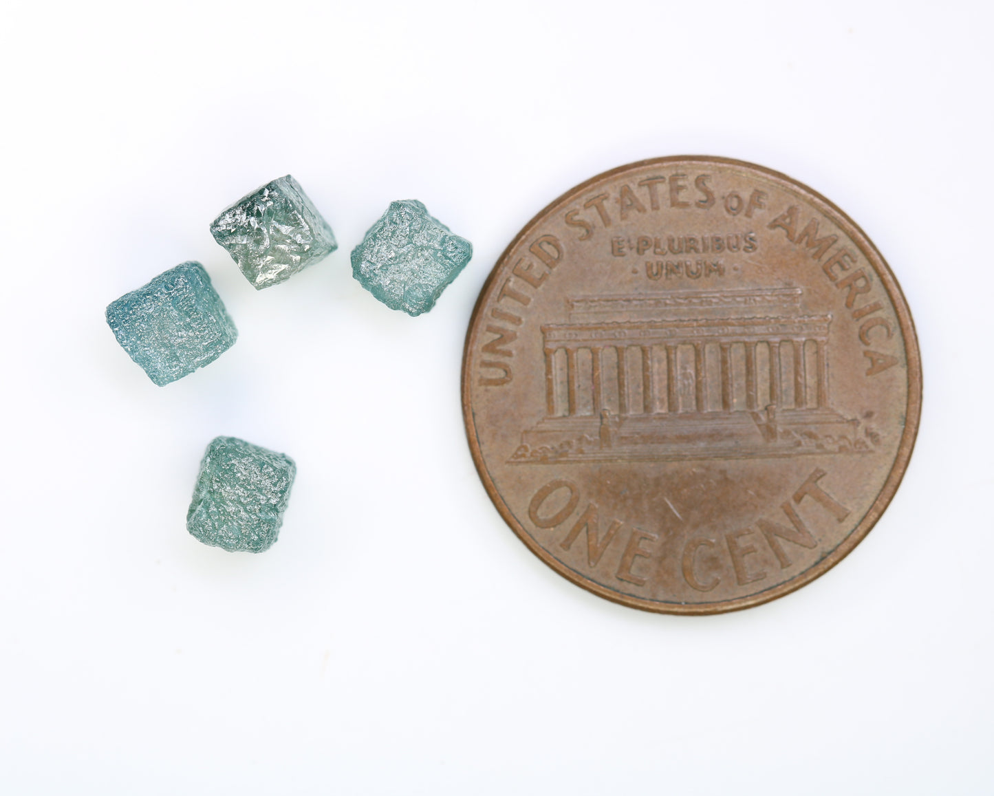 3.39 CT Cube Raw Blue Rough Diamond For Engagement Ring - JayKrishna Diamond