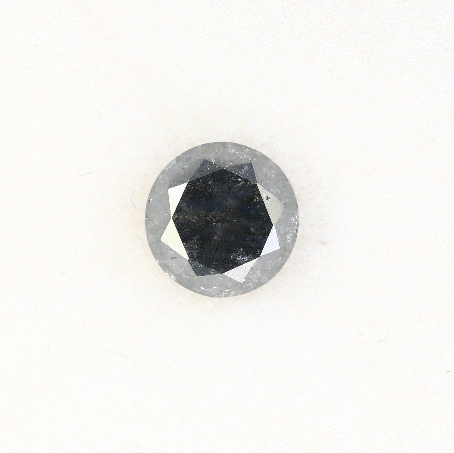 1.08 CT Salt And Pepper Round Brilliant Cut Diamond For Engagement Ring - JayKrishna Diamond