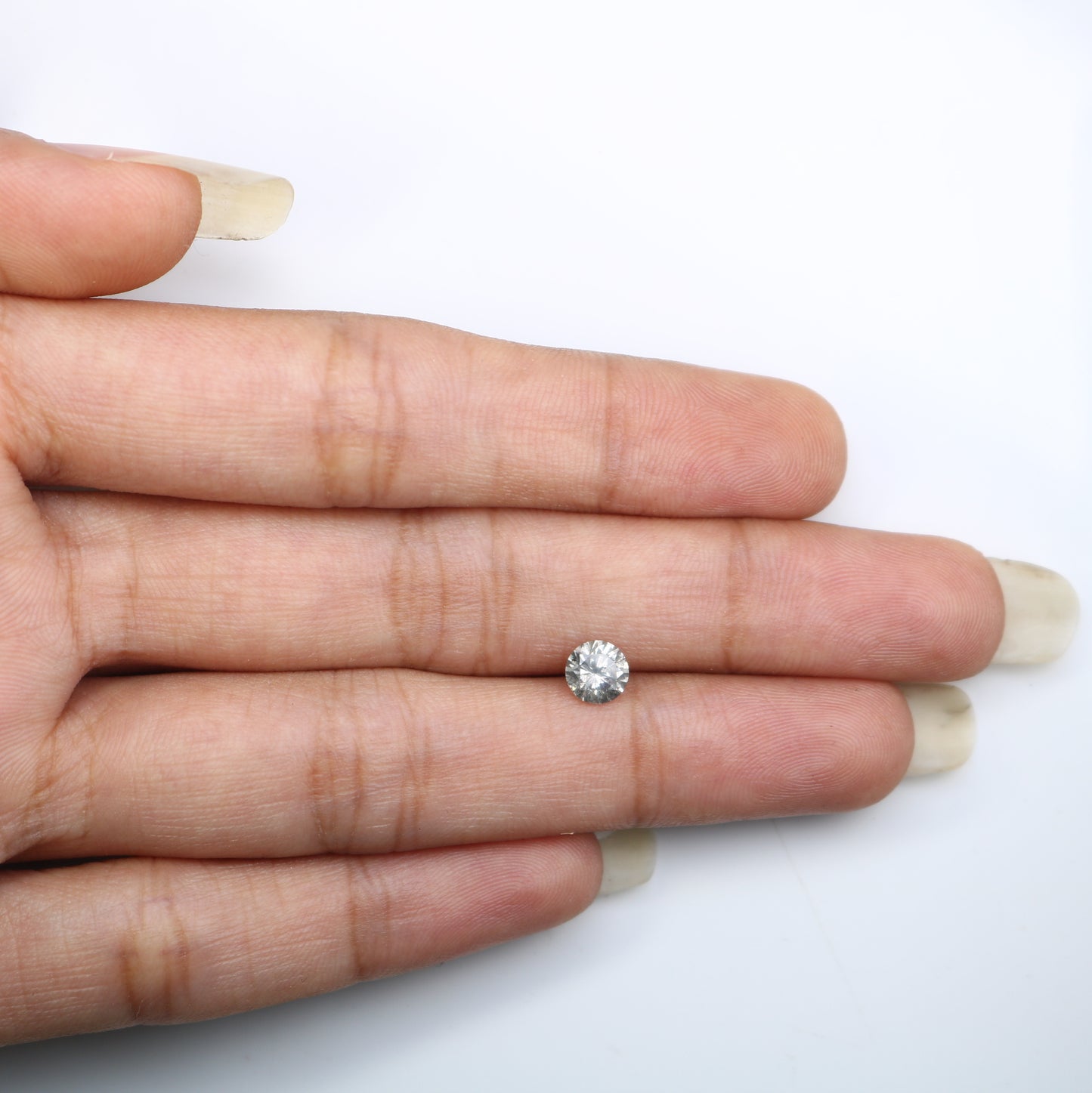 0.60 CT Salt and Pepper Round Brilliant Cut Diamond for an Elegant Engagement Ring: Unique Gemstone Jewelry - JayKrishna Diamond