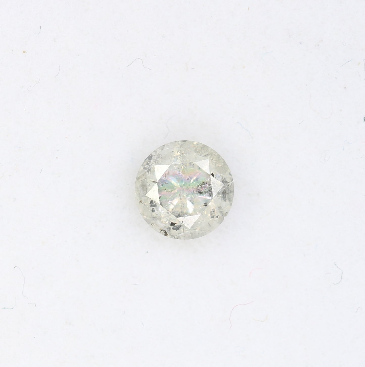0.59 CT Natural Round Brilliant Cut Salt and Pepper Diamond – Elegant Loose Gem for Unique Engagement Rings - JayKrishna Diamond