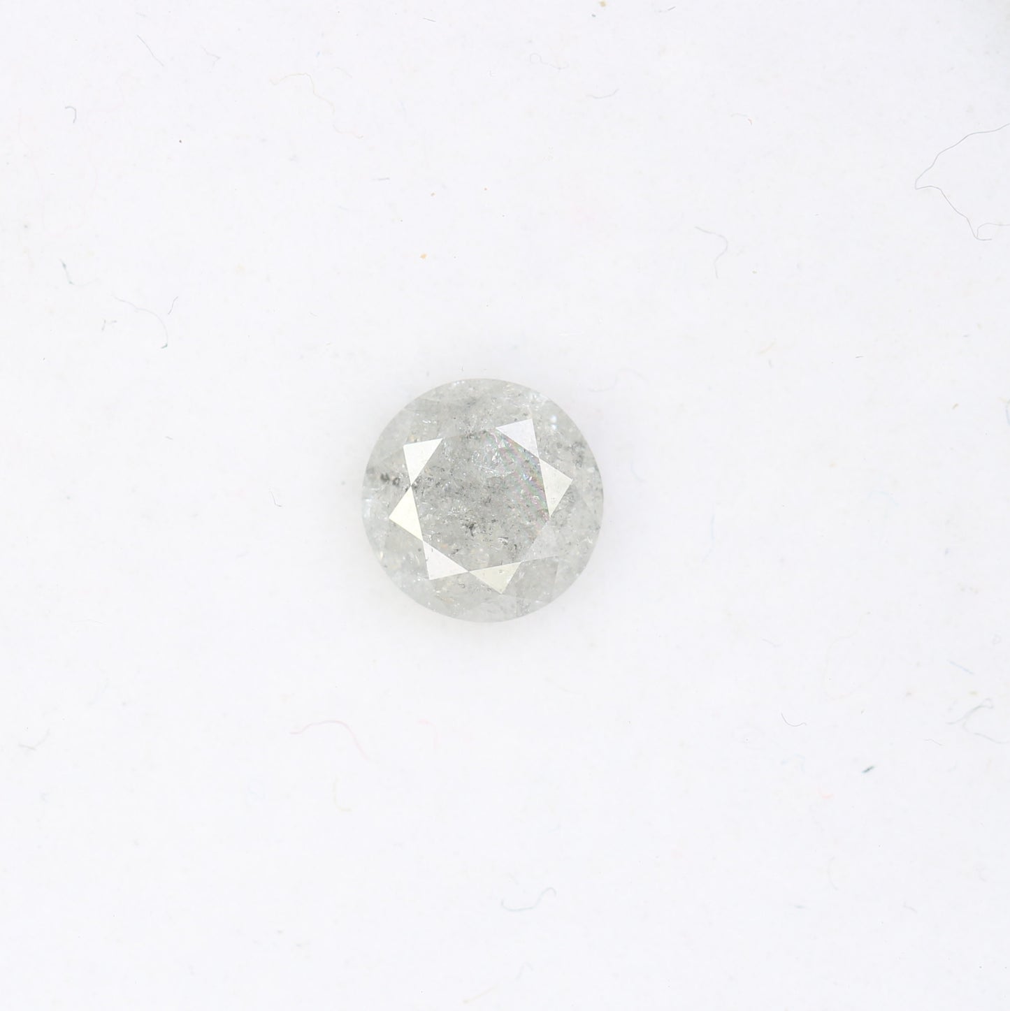 0.58 CT Round Brilliant Cut Natural Salt and Pepper Diamond – Elegant Loose Gem for Unique Engagement Rings - JayKrishna Diamond