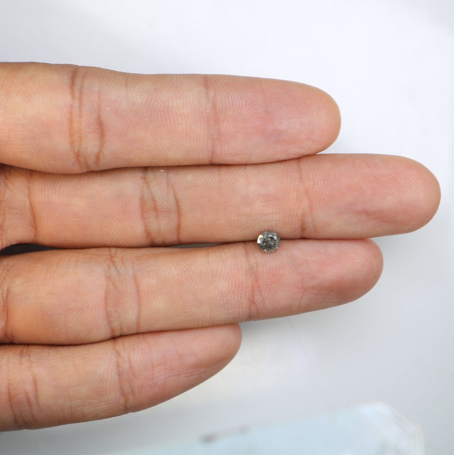 0.39 CT Round Brilliant Cut Salt and Pepper Diamond for Custom Engagement Rings, Unique Fine Jewelry & Ethical Bridal Jewelry - JayKrishna Diamond