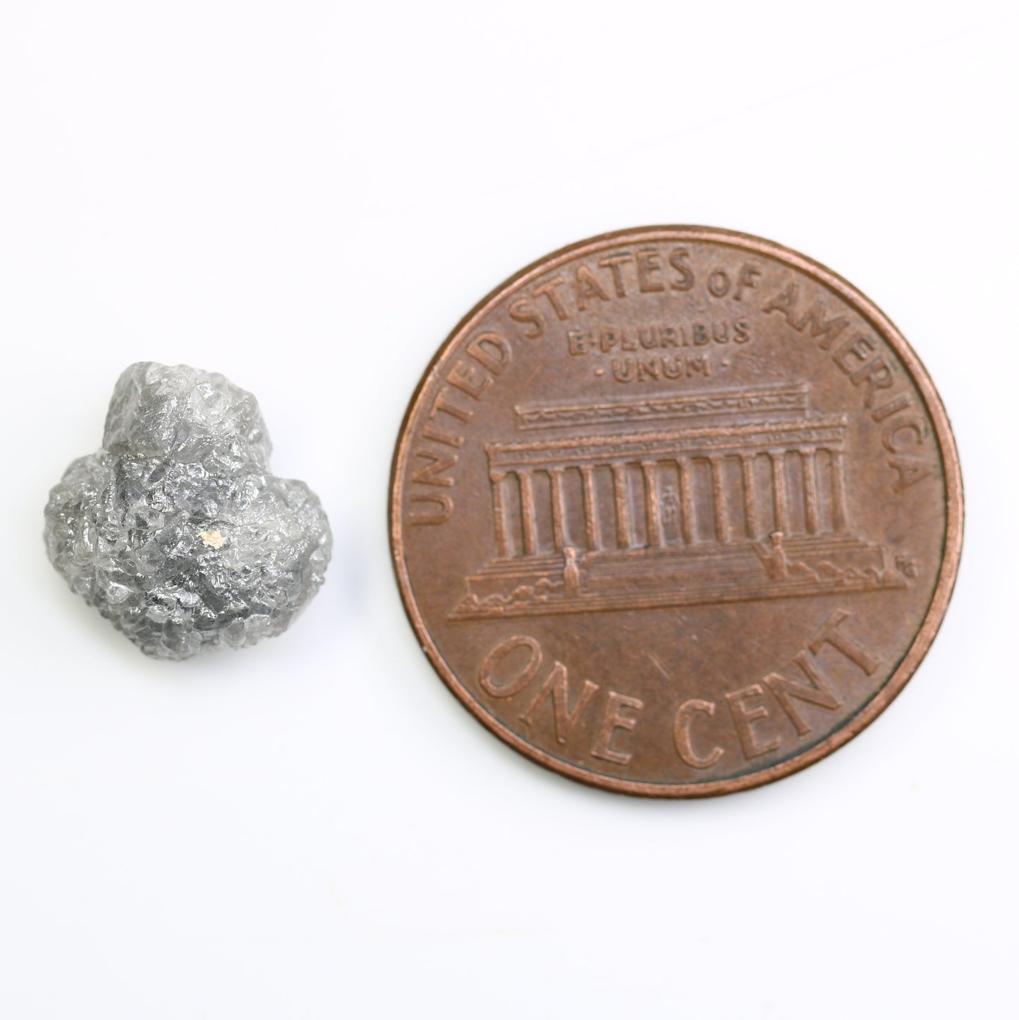 3.19 CT Rough Irregular Cut Grey Raw Diamond For Engagement Ring - JayKrishna Diamond