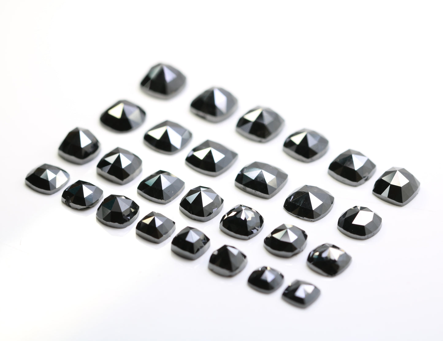 0.49 CT 1.92 CT Cushion Shape Natural Black Diamond For Engagement Ring - JayKrishna Diamond