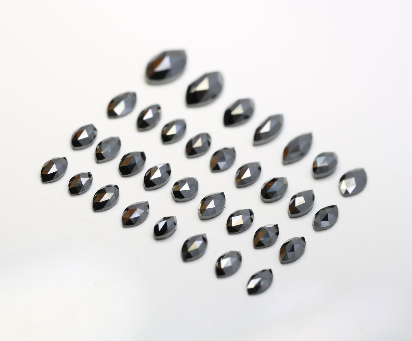 0.14 CT to 1.02 CT Natural Black Marquise Shape Loose Salt and Pepper Diamonds for Engagement Rings, Custom Jewelry, and Stylish Bracelets - JayKrishna Diamond