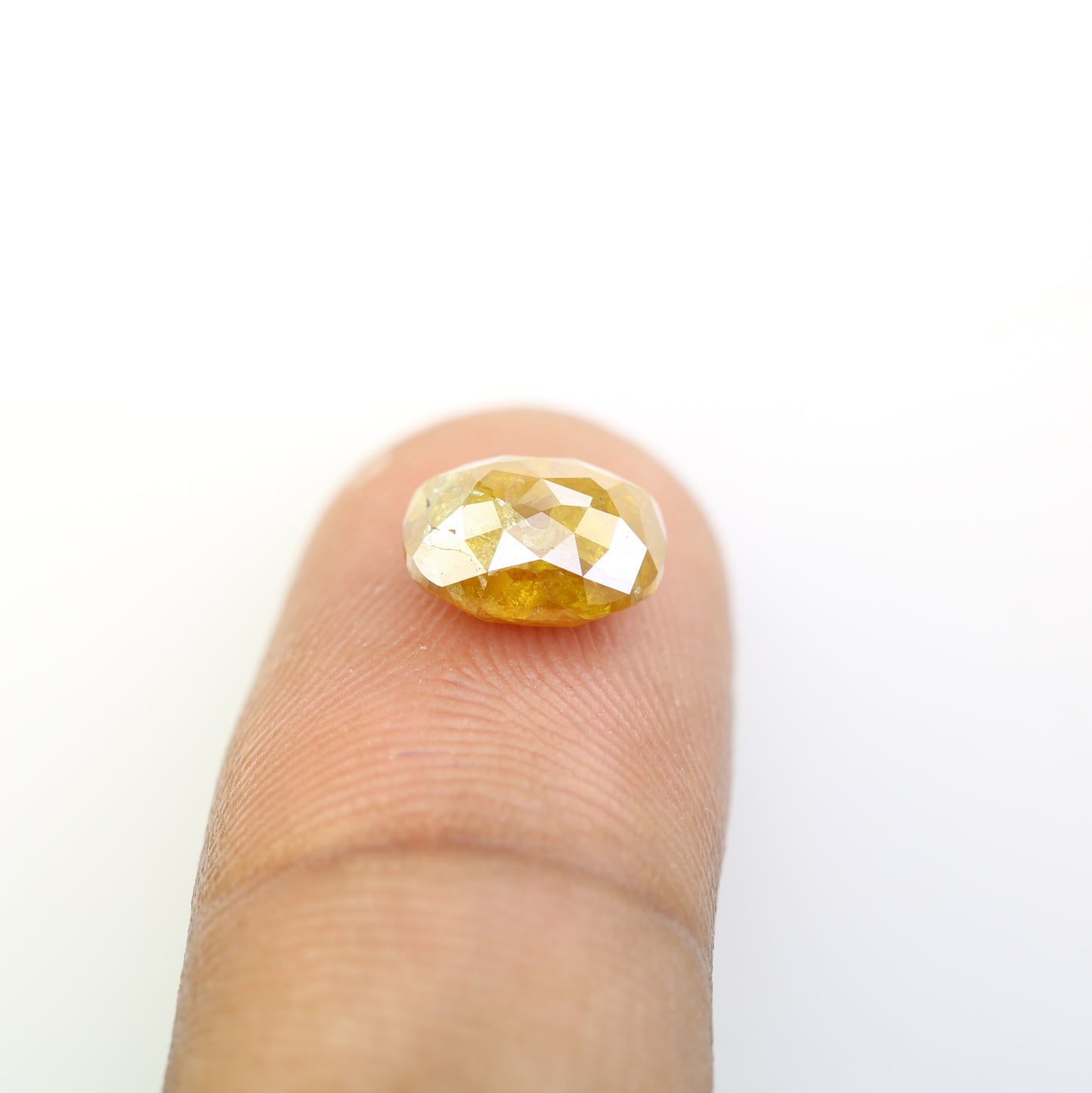 3.07 Carat Oval Shape Loose Natural Rustic Yellow Color Diamond - JayKrishna Diamond