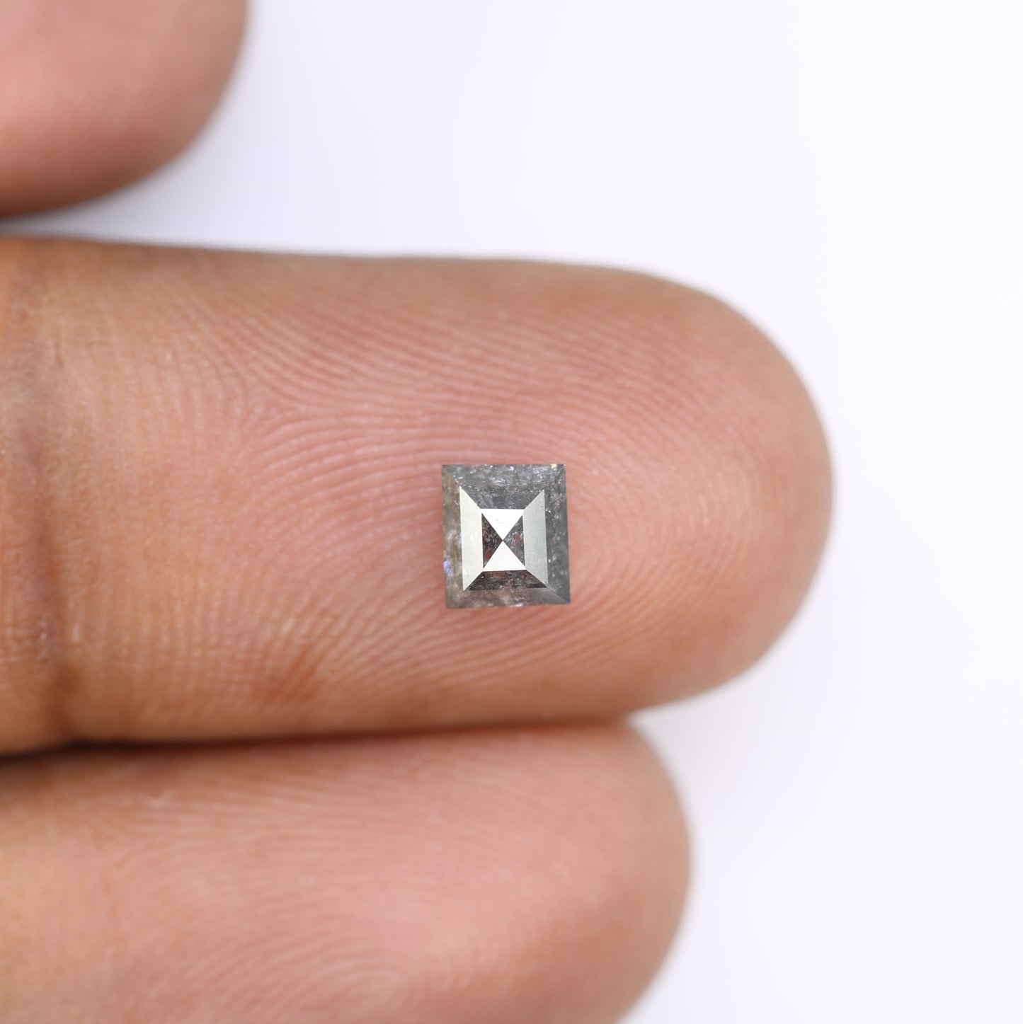 0.83 CT Geometric Shape Natural Salt And Pepper Loose Diamond For Engagement Ring - JayKrishna Diamond