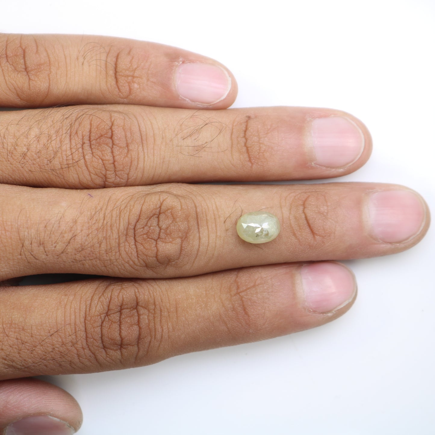 3.18 Carat Oval Shape Rustic Grey Natural Diamond For Wedding Ring - JayKrishna Diamond