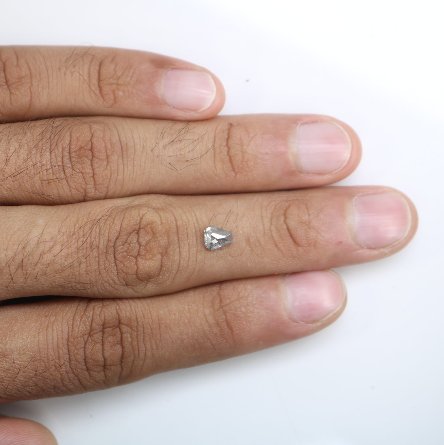 0.53 CT Geometric Shape Salt And Pepper Loose Diamond For Engagement Ring - JayKrishna Diamond