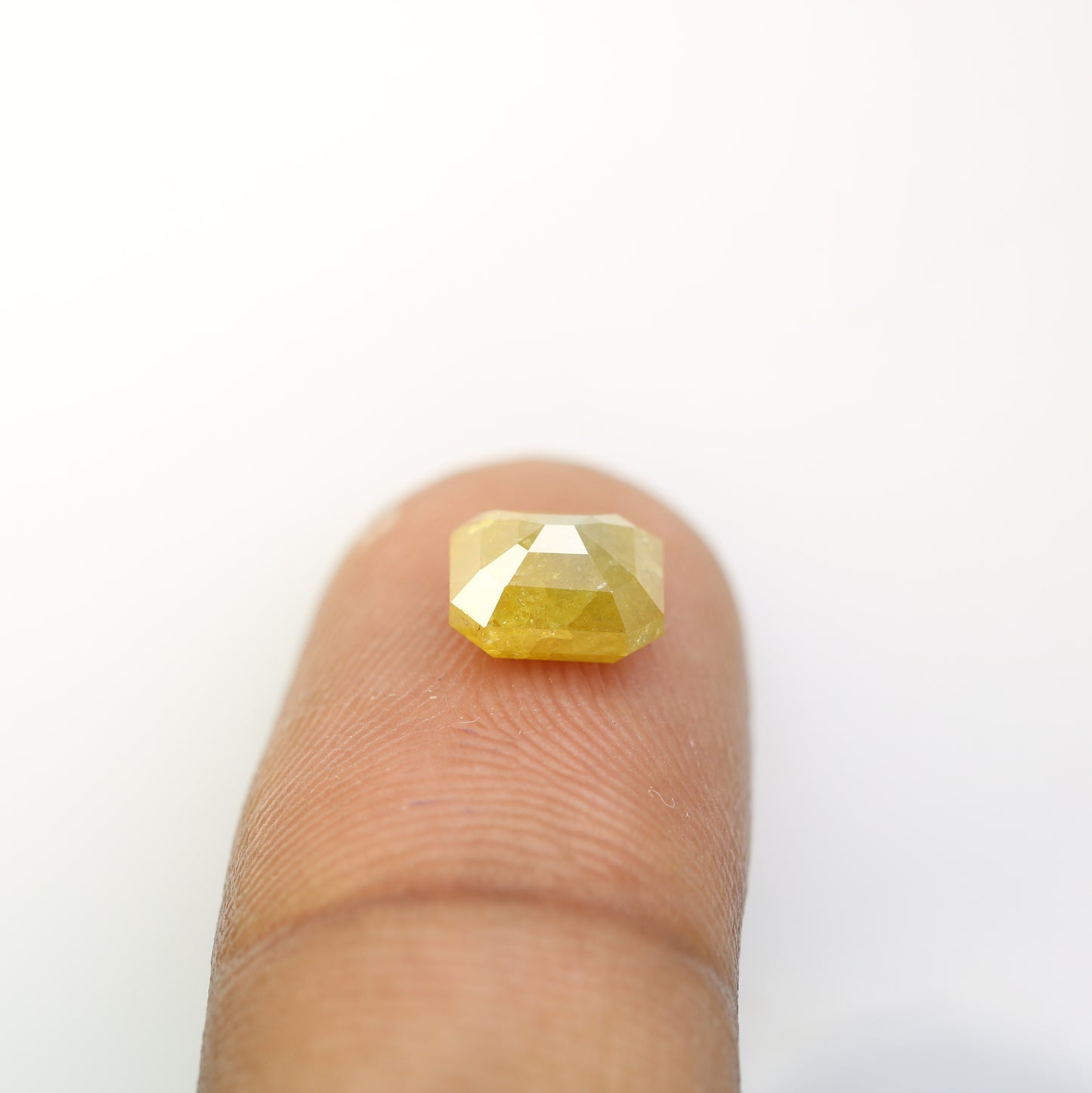 Emerald Shaped Diamond Ring 2.21 Carat Natural Loose Yellow Diamond - JayKrishna Diamond