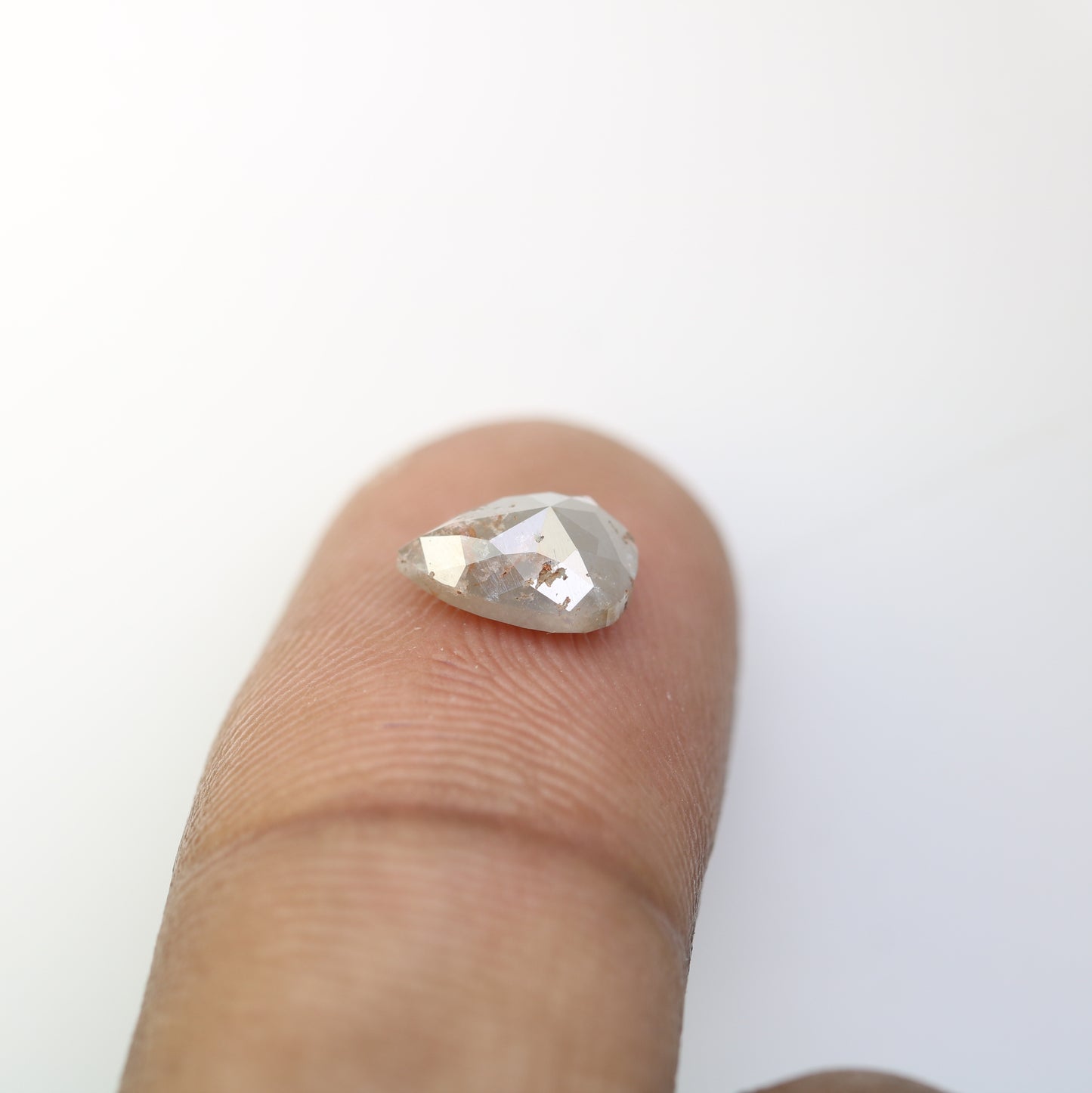 1.57 Carat Natural Loose Grey Pear Shaped Diamond For Wedding Ring - JayKrishna Diamond