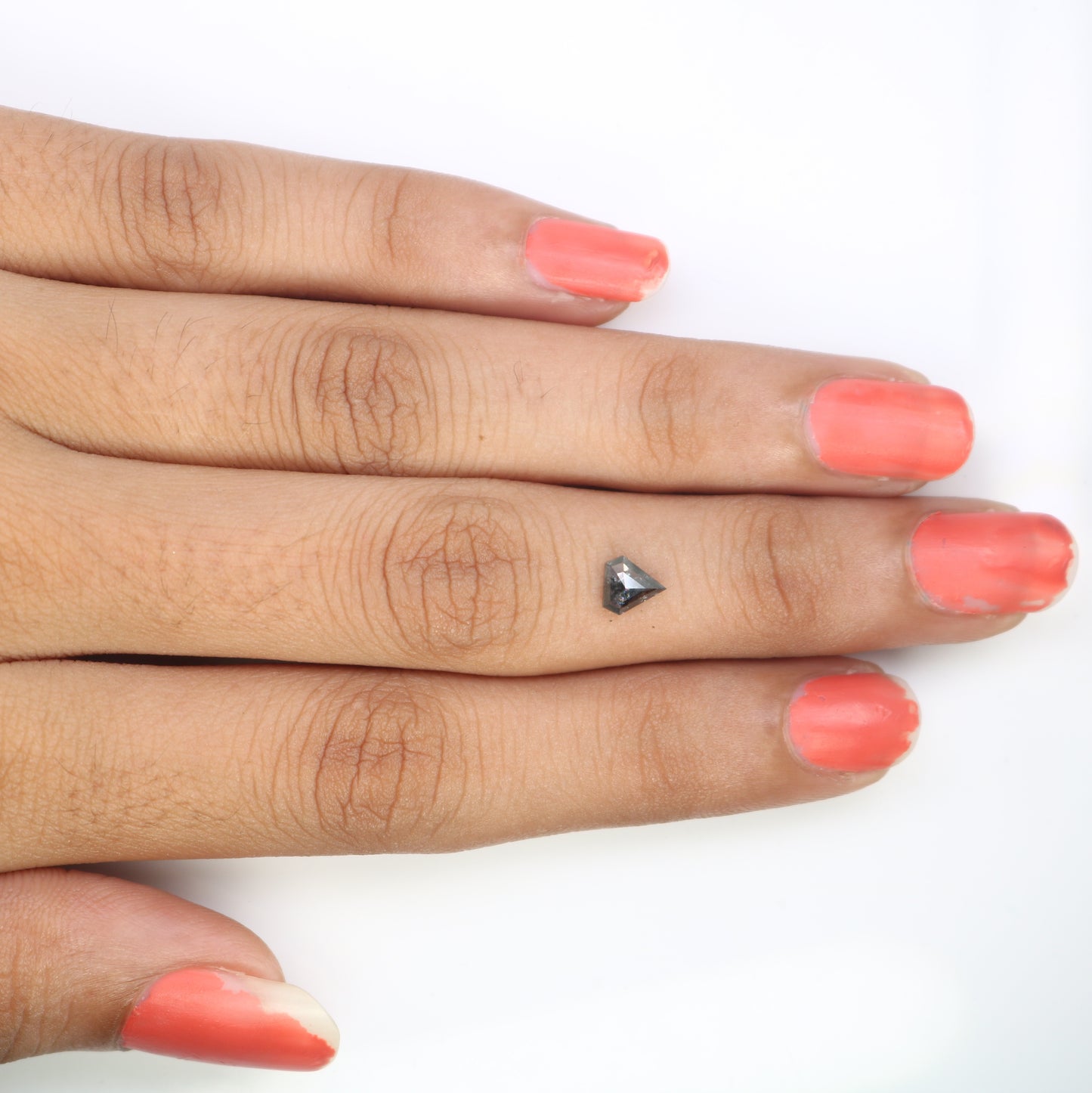 0.43 CT Diamond Shape Loose Salt and Pepper 5.40 MM Diamond for Engagement Ring and Custom Fine Jewelry - JayKrishna Diamond