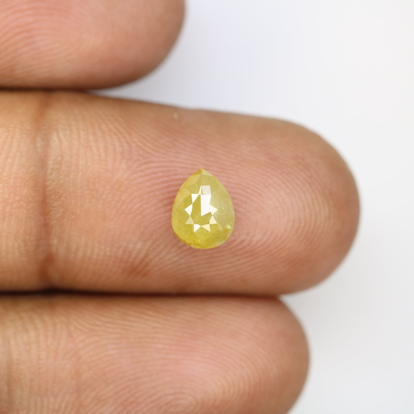 1.41 Carat Natural Loose Pear Shape Rustic Yellow Diamond For Wedding Ring - JayKrishna Diamond