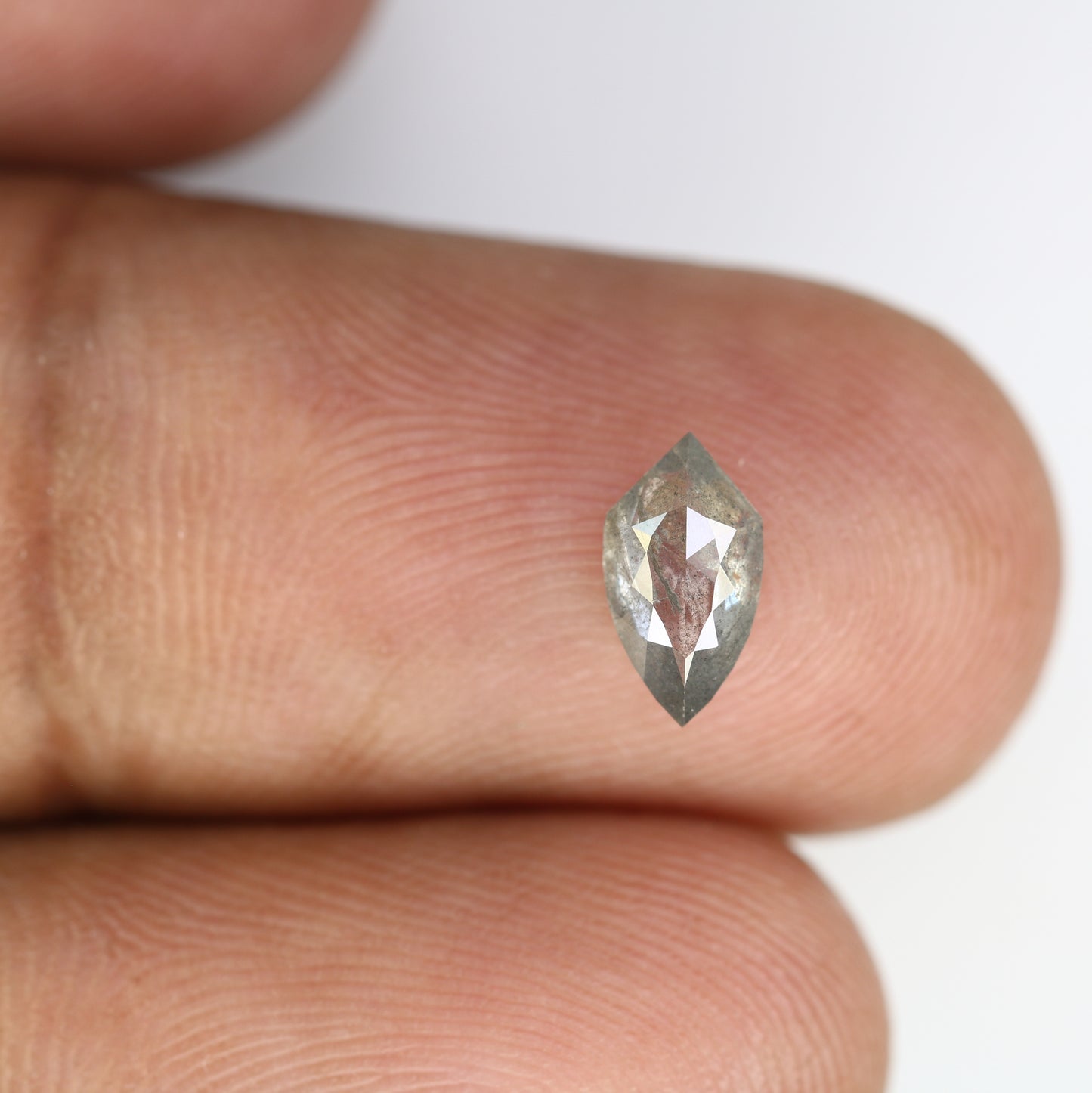 0.71 Carat Geometric Shape 8.30 MM Salt And Pepper Diamond For Wedding Ring - JayKrishna Diamond