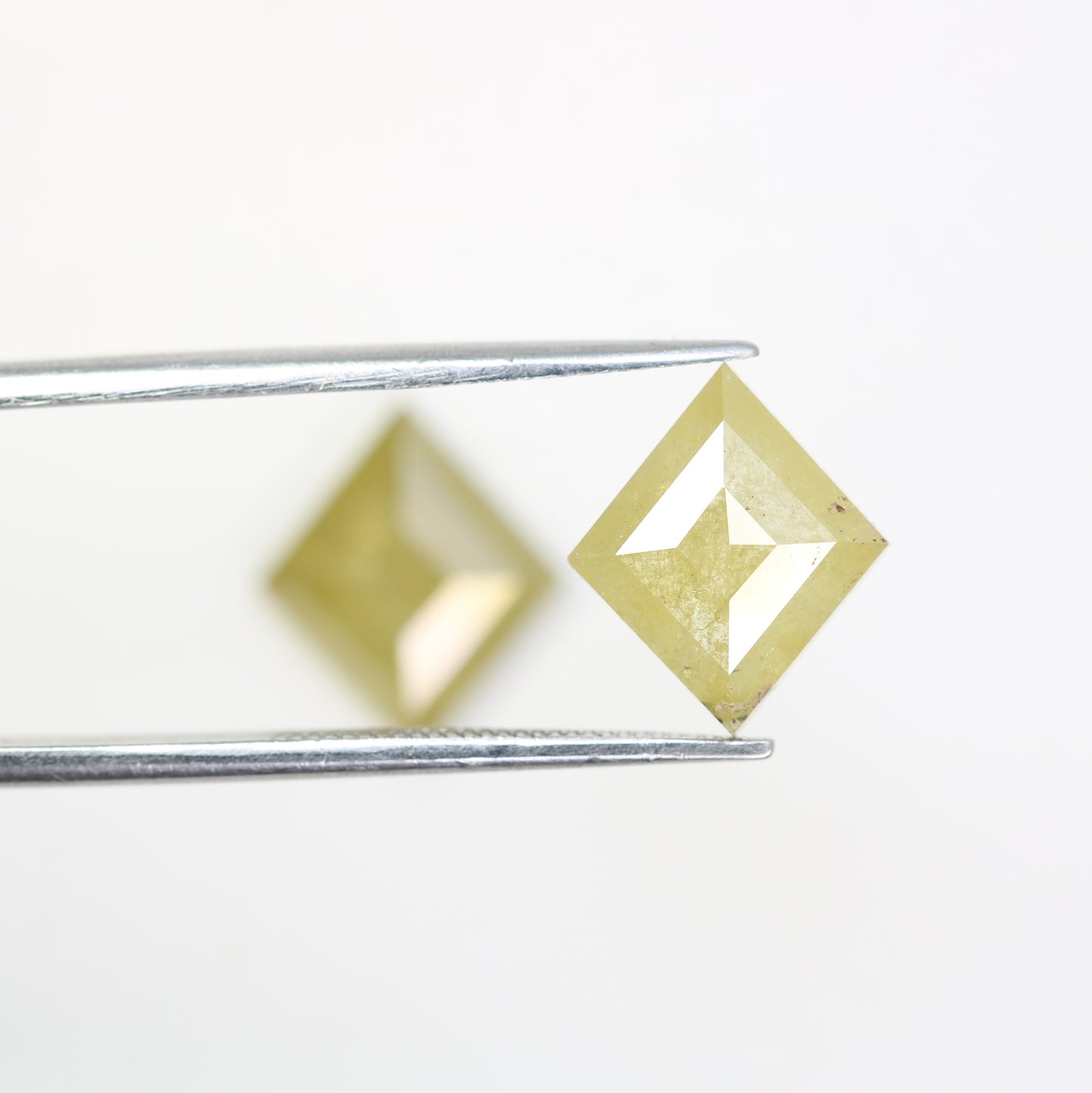 4.39 CT Natural Loose Rustic Green Kite Shape Diamond Pair For Wedding Ring - JayKrishna Diamond