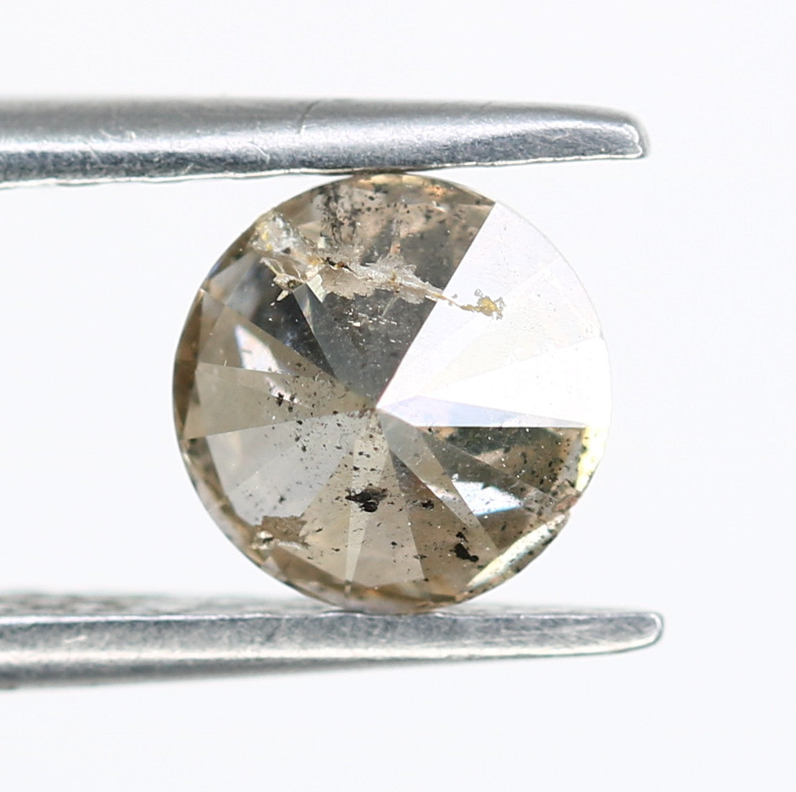 0.69 CT Round Brilliant Cut Salt And Pepper Diamond For Wedding Ring - JayKrishna Diamond