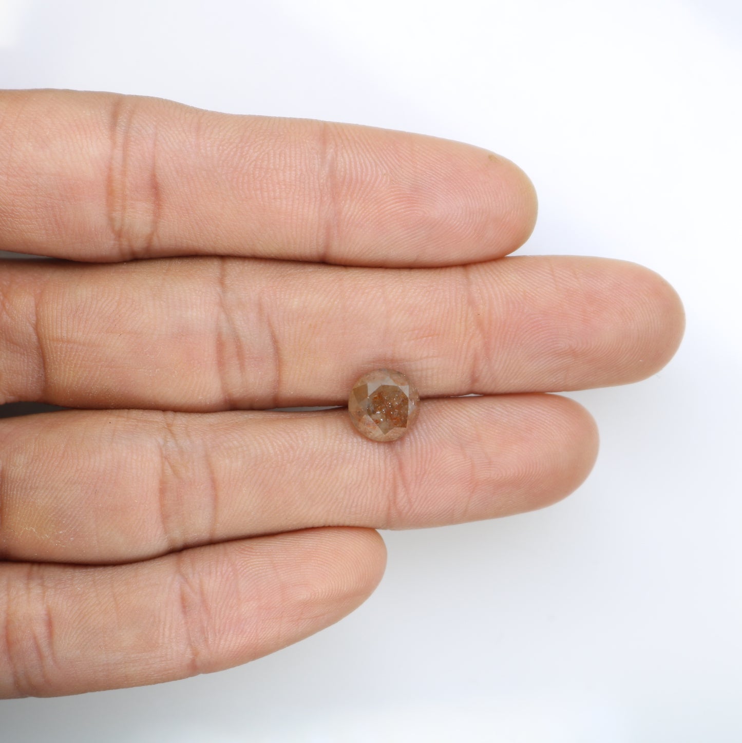 3.90 CT Peach Round Brilliant Cut Natural Diamond For Engagement Ring - JayKrishna Diamond