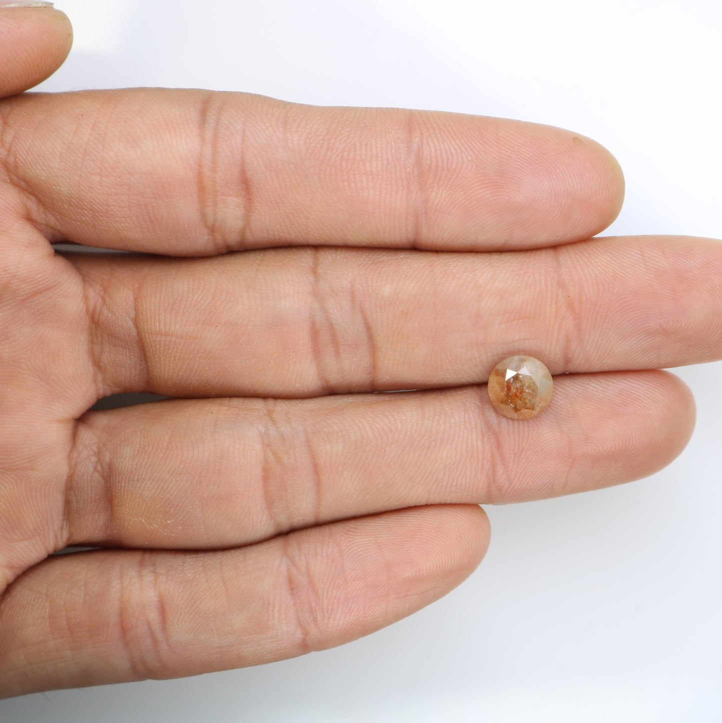 2.67 CT Round Brilliant Cut Peach Natural Diamond For Engagement Ring - JayKrishna Diamond