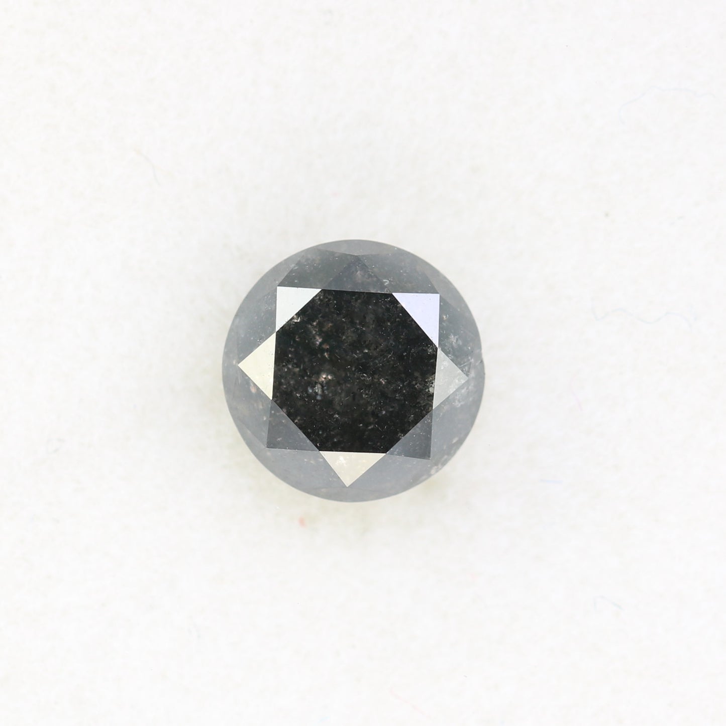 1.34 CT Salt And Pepper Loose Round Brilliant Cut Diamond For Galaxy Ring - JayKrishna Diamond