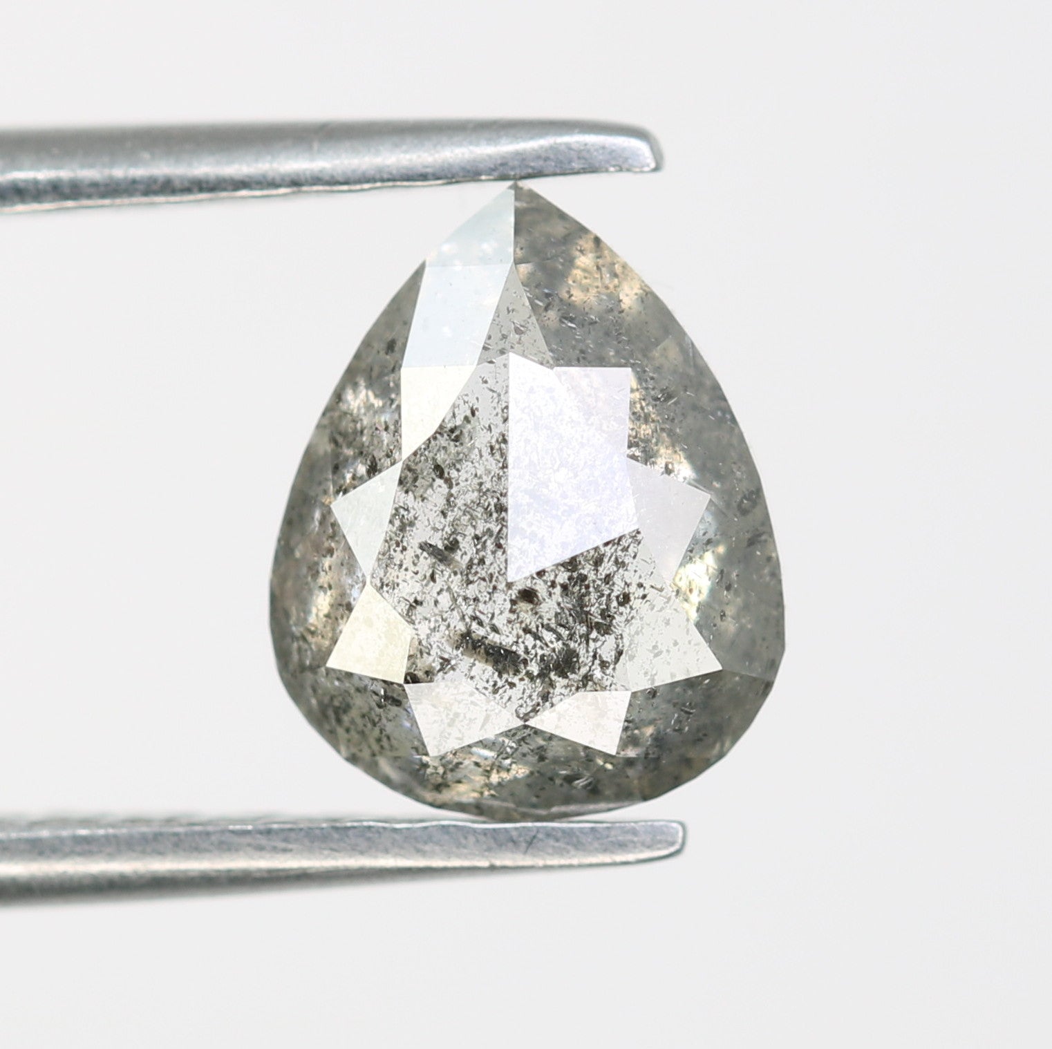 CT Natural Salt And Pepper Pear Cut Loose Diamond For