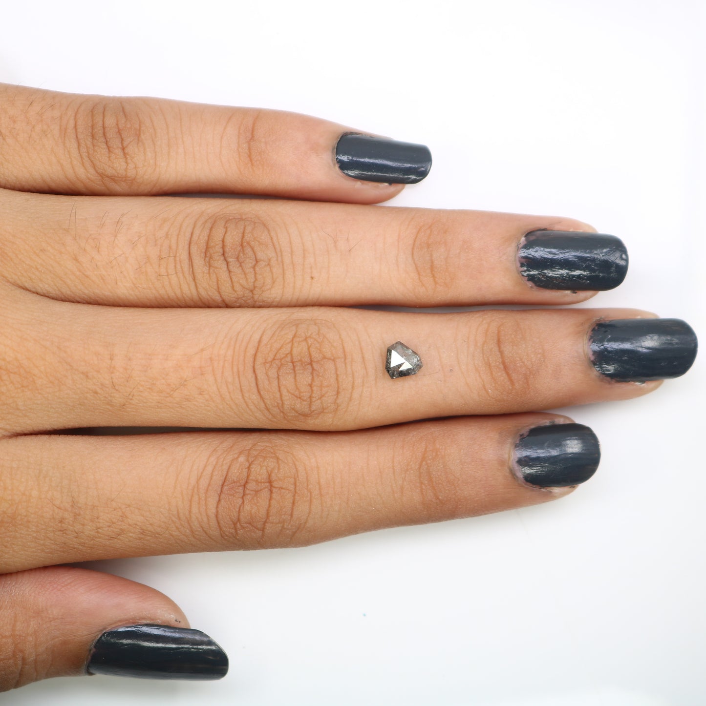 0.51 Carat Shield Shape Diamond 5 MM Loose Salt And Pepper Diamond For Wedding Ring - JayKrishna Diamond