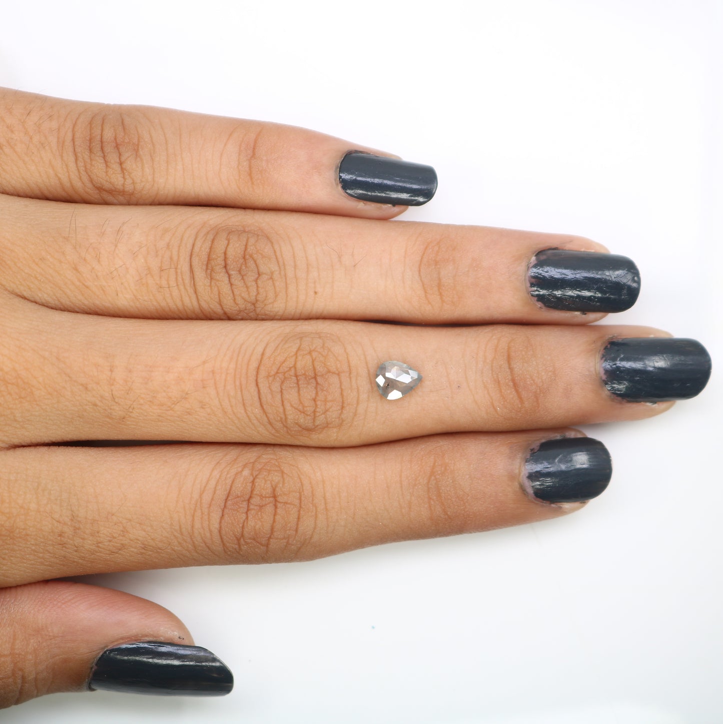 0.46 Carat Pear Shape Salt And Pepper Diamond | Loose Natural Diamond for Wedding or Engagement Ring - JayKrishna Diamond