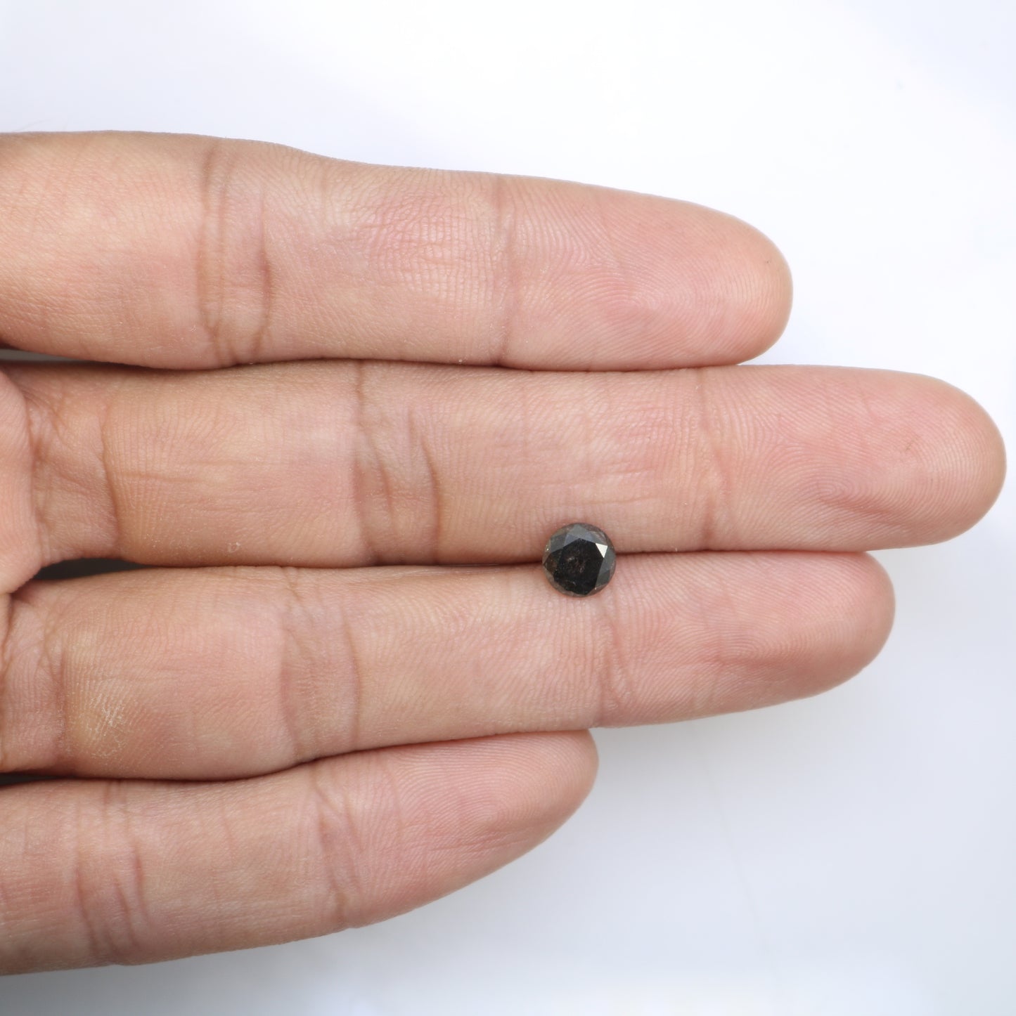 Natural Black Diamond 1.26 Carat Salt And Pepper Round Brilliant Cut Diamond - JayKrishna Diamond