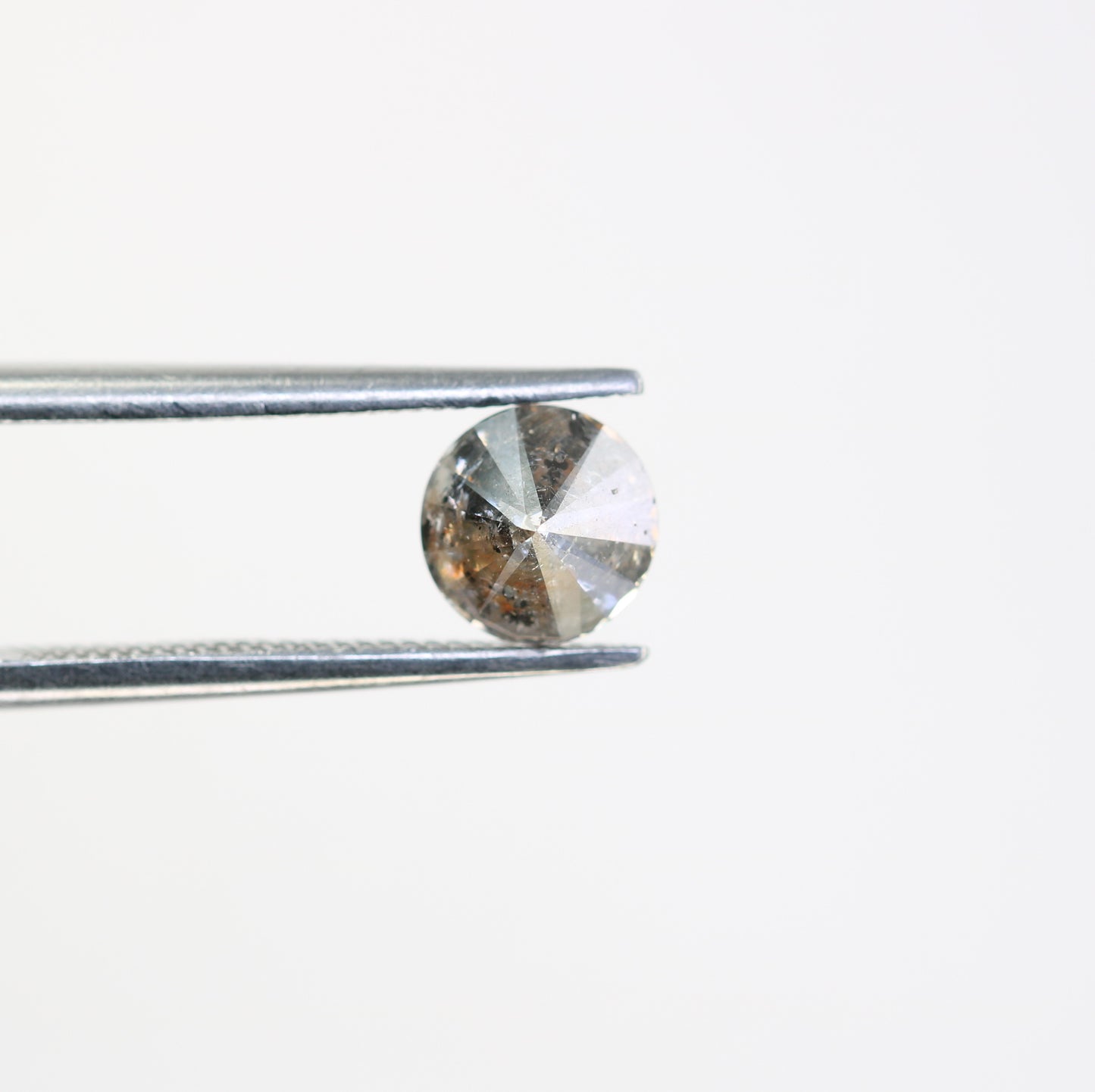 0.93 Carat Natural Round Brilliant Cut Salt And Pepper Diamond For Promise Ring - JayKrishna Diamond