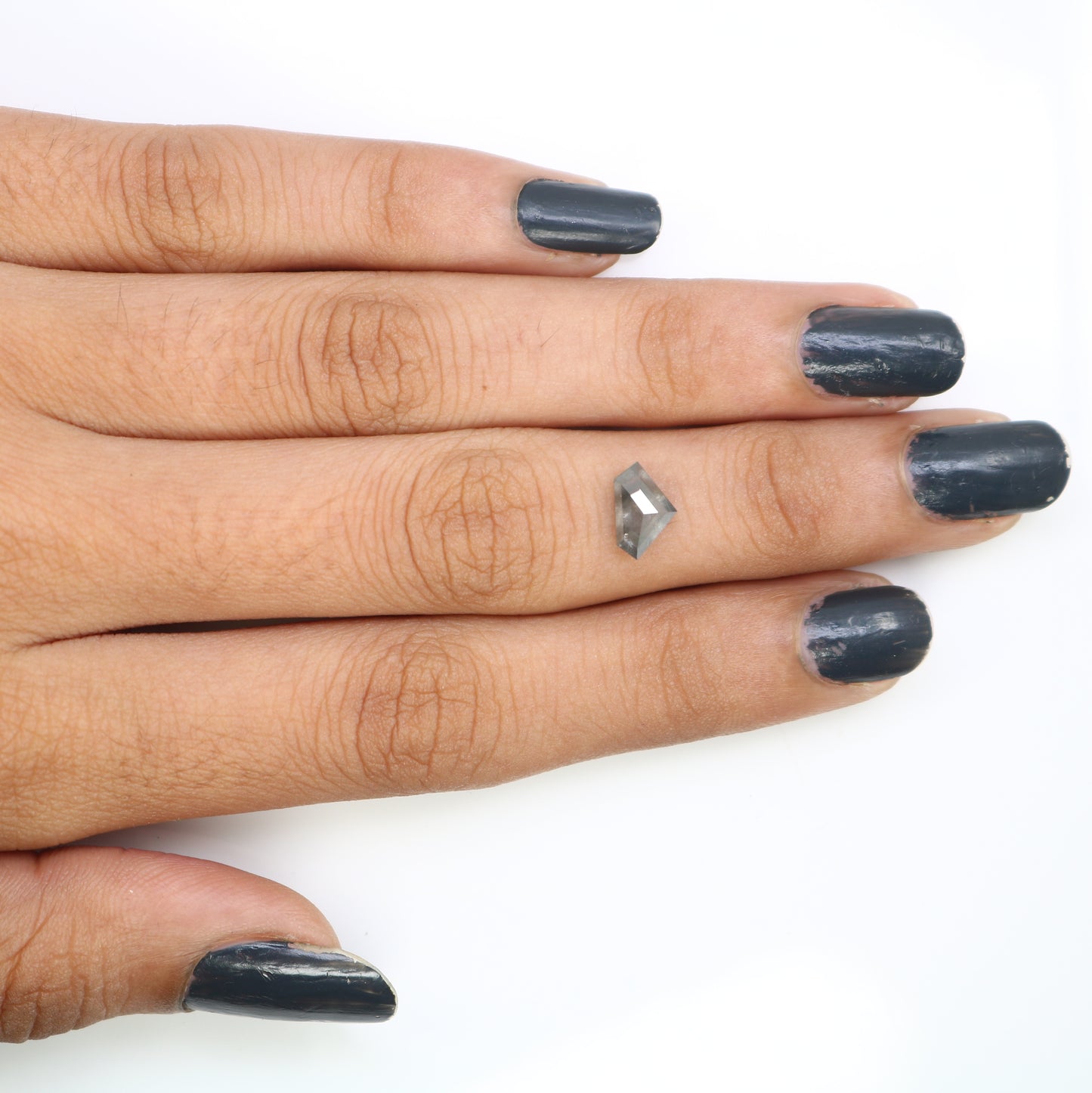 1.17 CT 5.50 MM Diamond Cut Salt And Pepper Diamond For Engagement Ring - JayKrishna Diamond