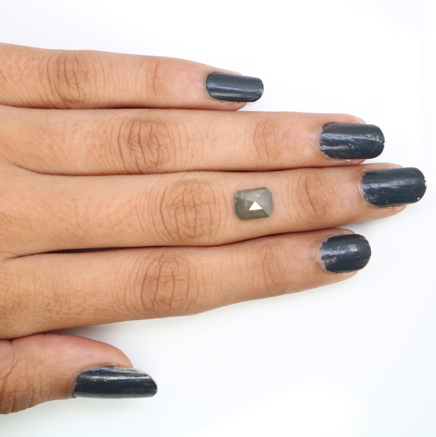 1.79 CT 8.40 MM Grey Emerald Shape Diamond For Engagement Ring - JayKrishna Diamond