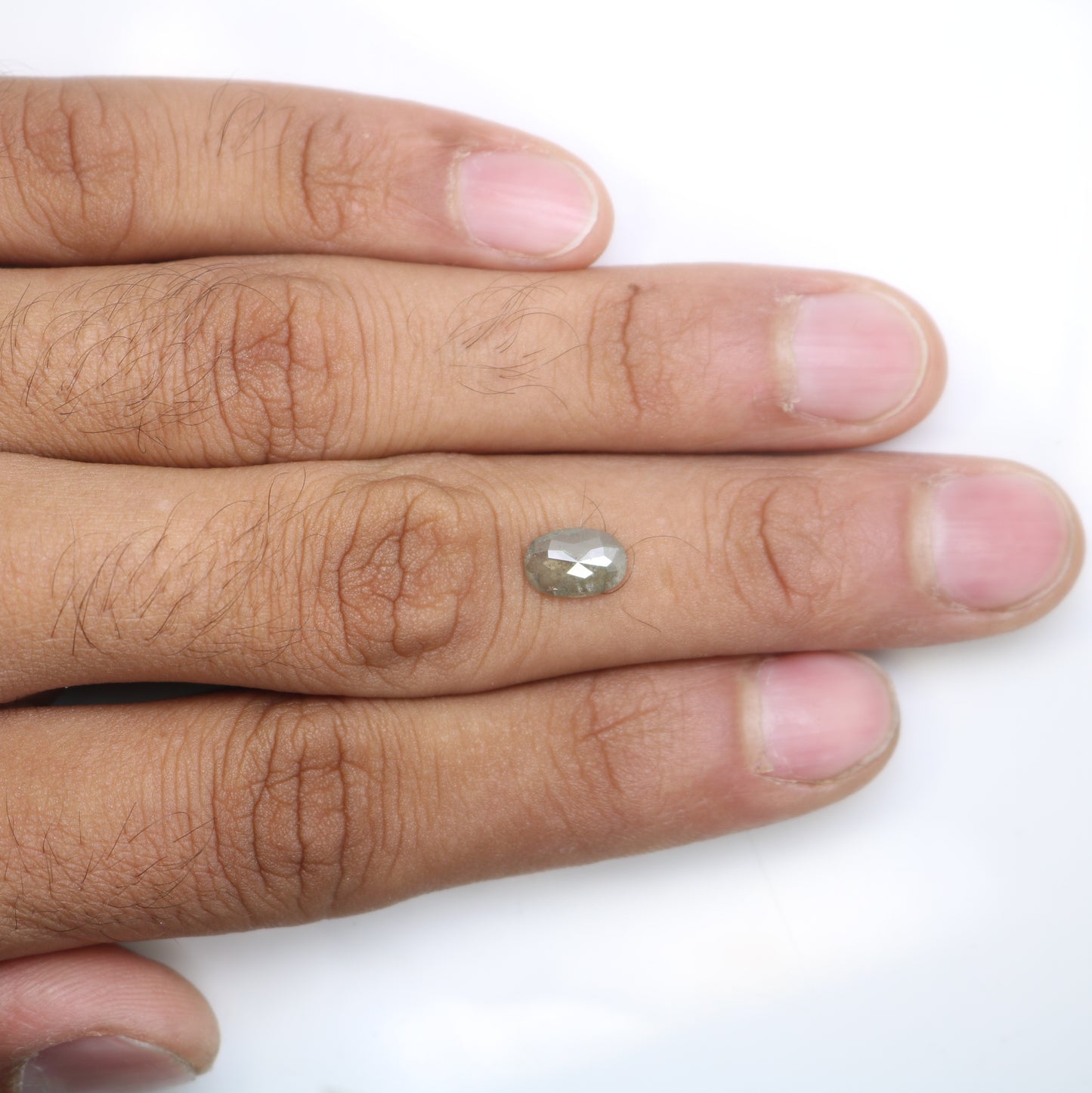 1.06 CT Natural Oval Shape Light Green Diamond For Engagement Ring - JayKrishna Diamond