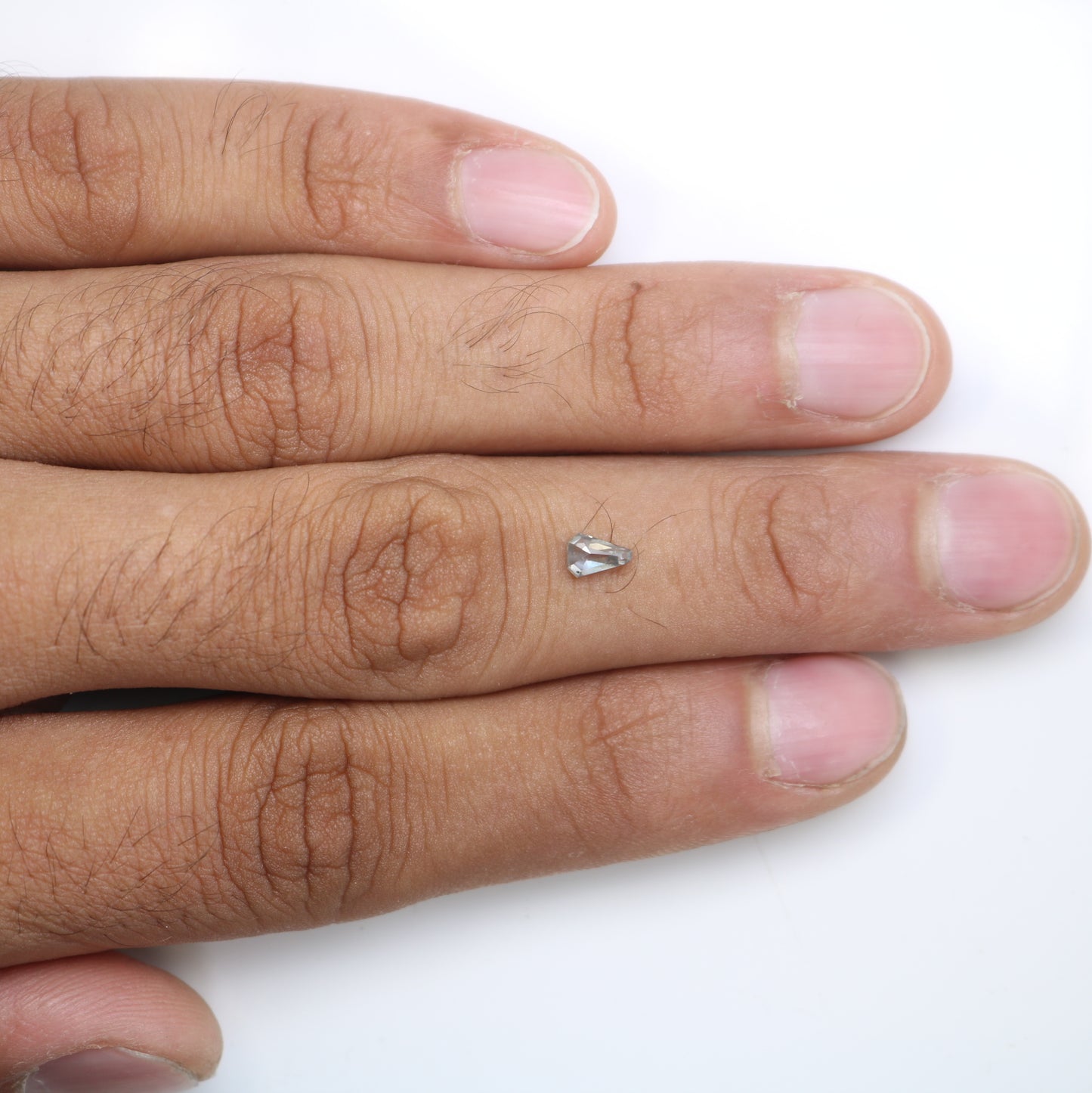 0.43 CT Triangle Shape Salt and Pepper Natural Diamond for Engagement Ring and Custom Artisan Jewelry - JayKrishna Diamond