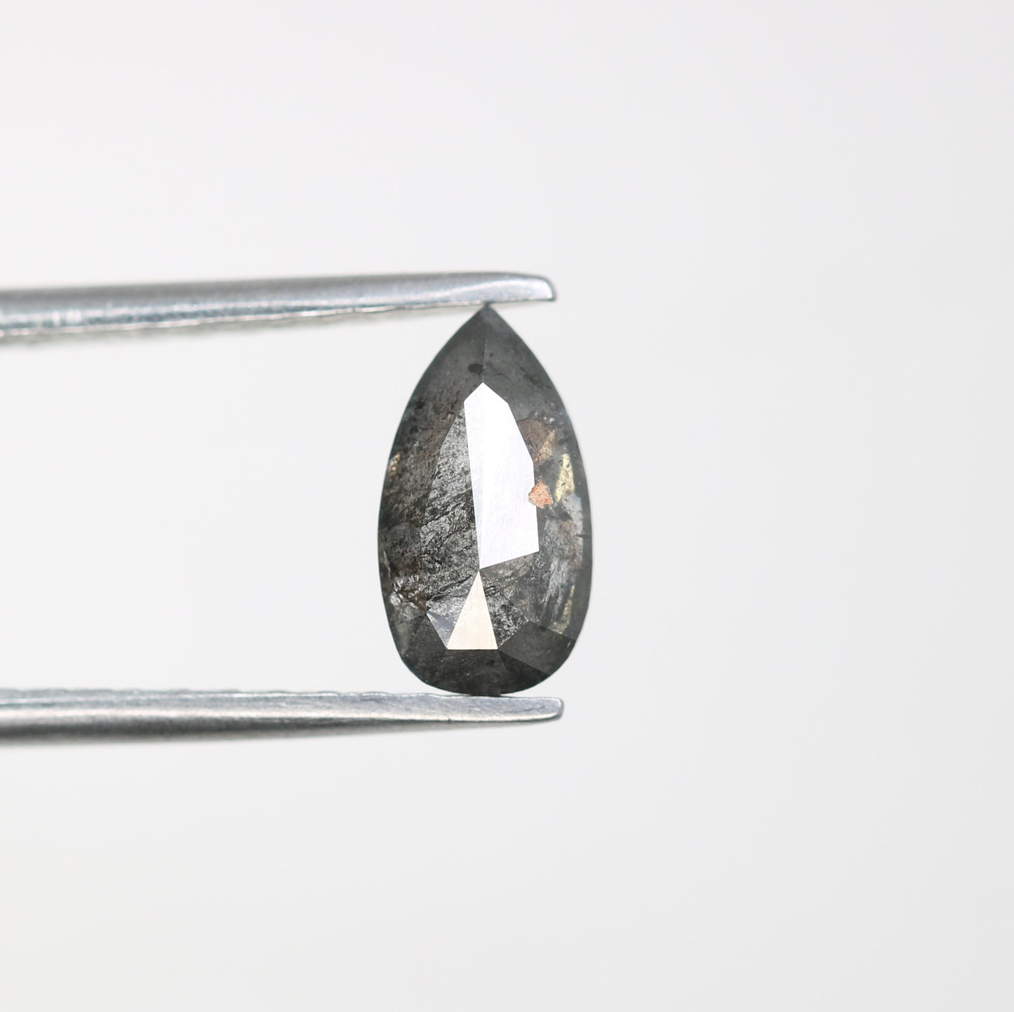 0.97 CT Salt And Pepper Loose Pear Cut Diamond For Engagement Ring - JayKrishna Diamond