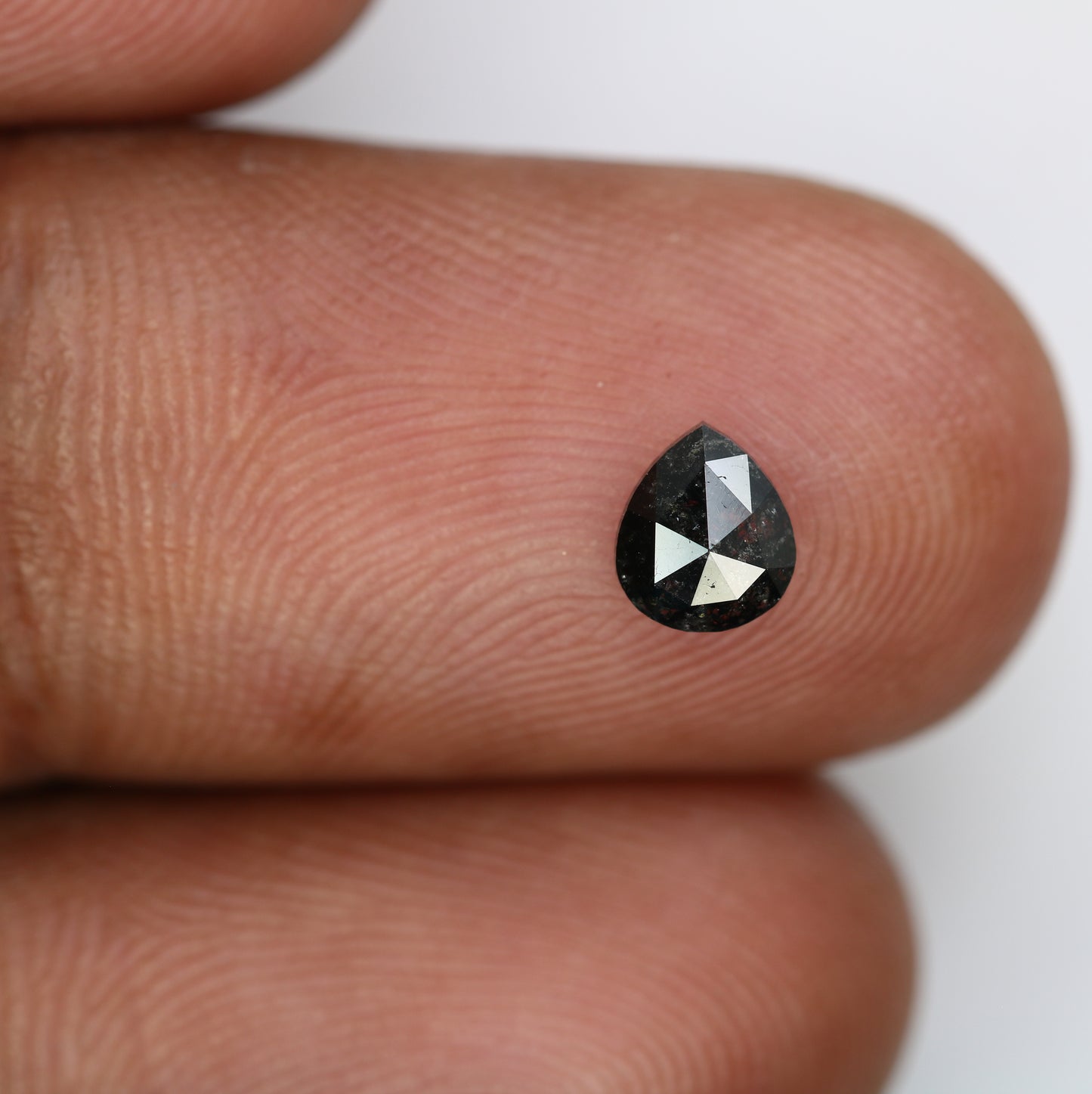 0.50 Carat Pear Shaped Loose Salt And Pepper Diamond For wedding Ring - JayKrishna Diamond