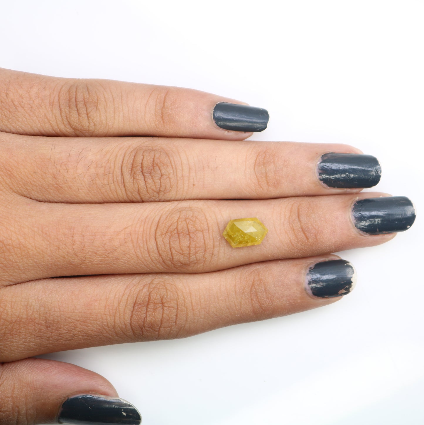 2.65 CT 10.60 MM Elongated Hexagon Shape Yellow Fancy Diamond For Wedding Ring - JayKrishna Diamond