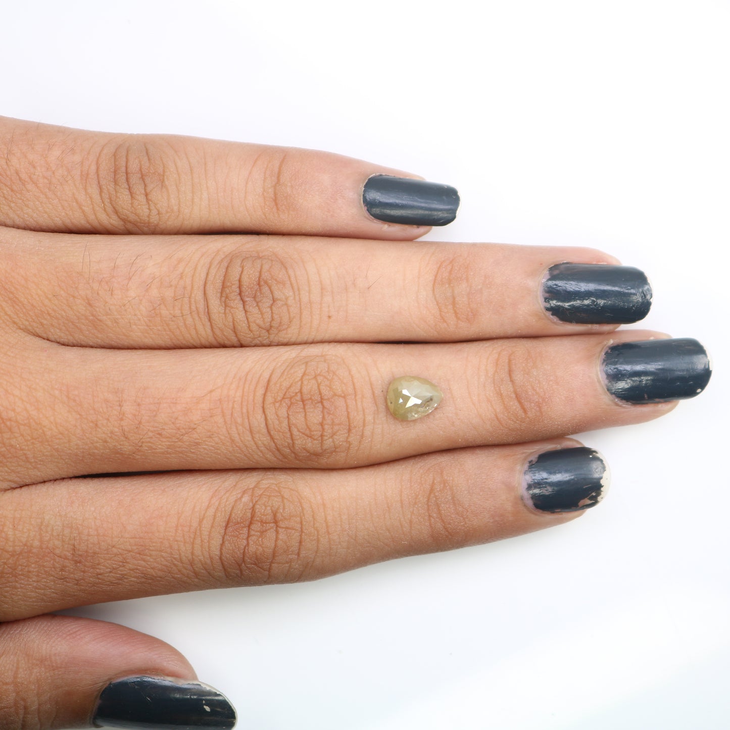 1.23 CT Natural Grey 7.60 MM Pear Shaped Loose Diamond For Fancy Ring - JayKrishna Diamond